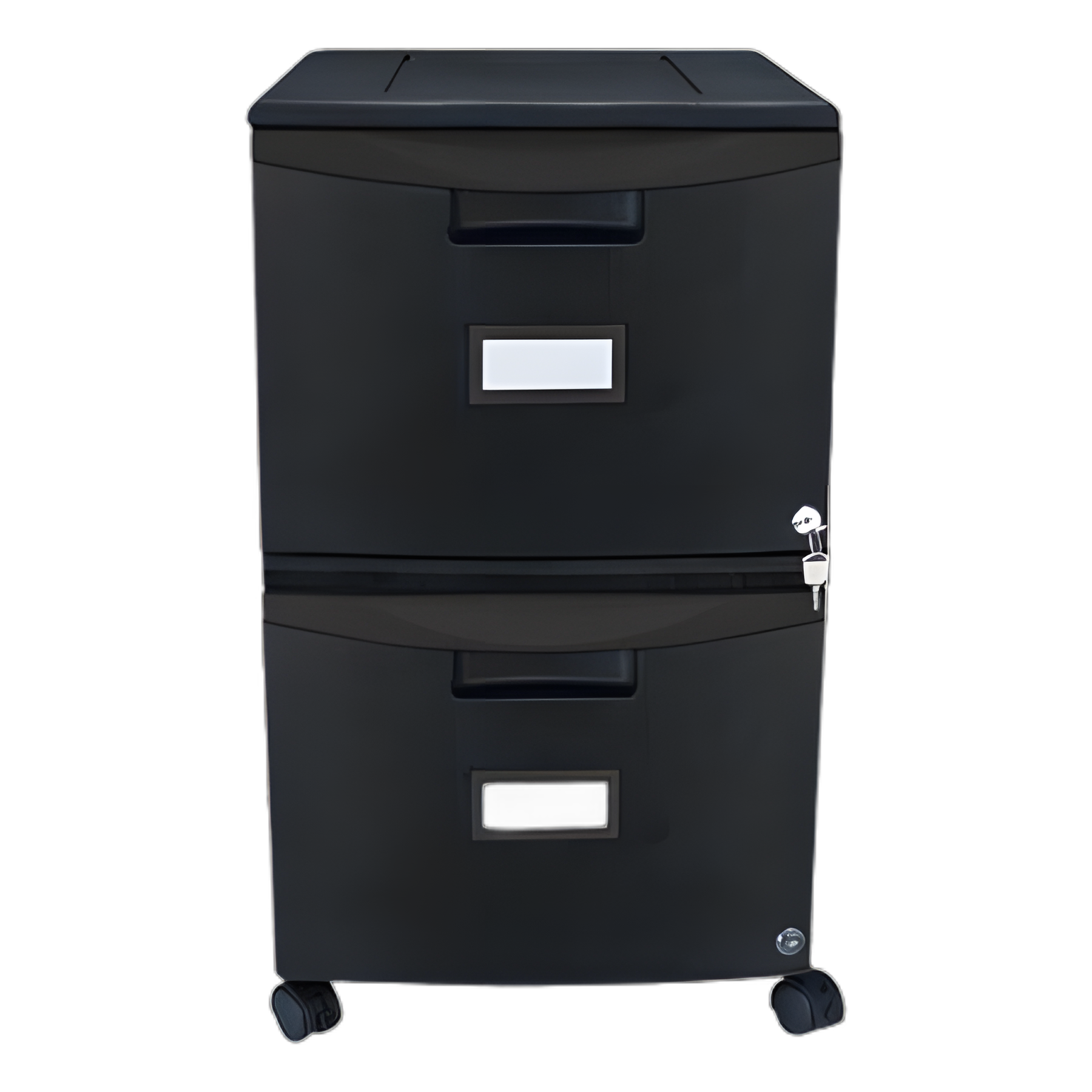 Storex Two-Drawer Mobile Filing Cabinet for Medical Offices, Legal/Letter Size, Black