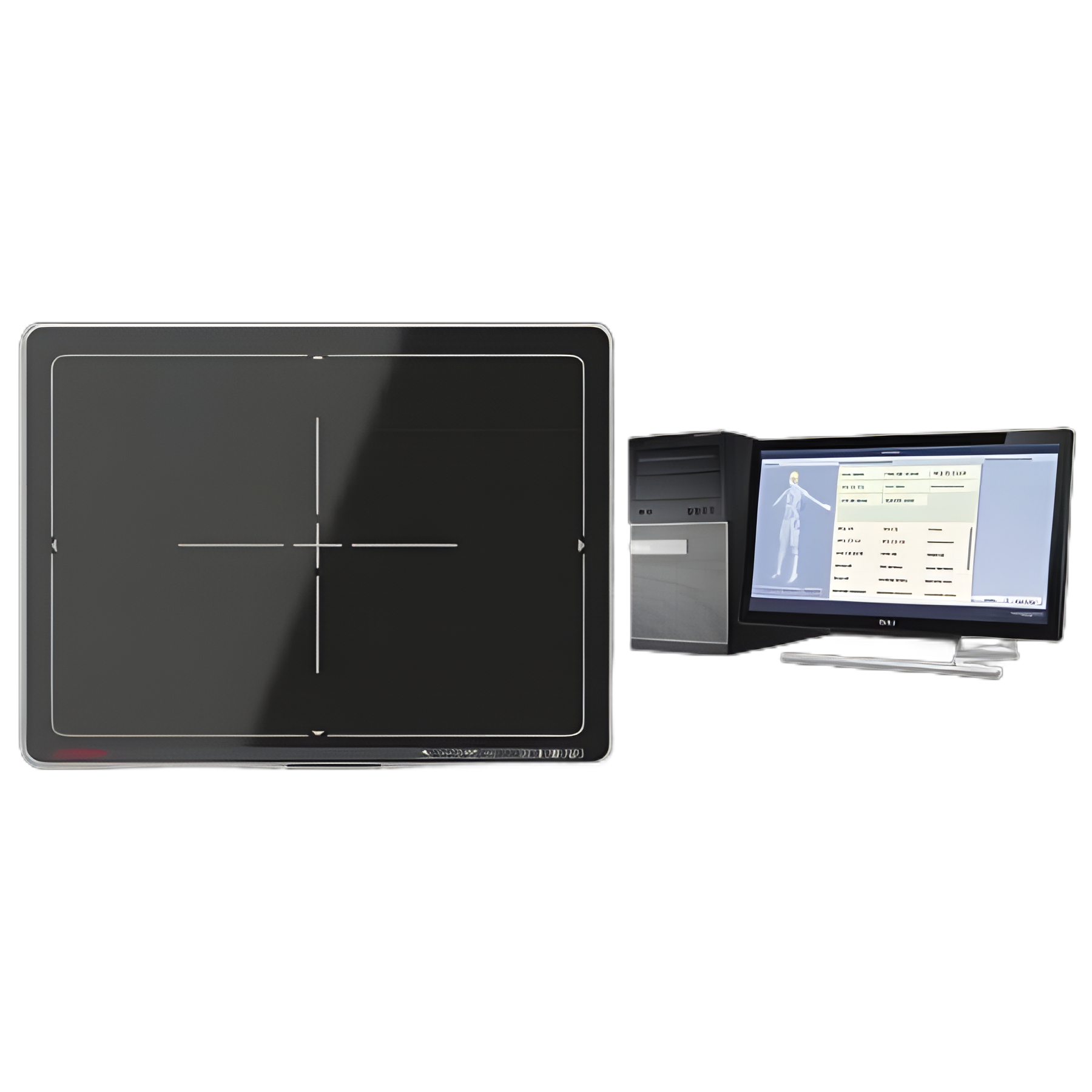 Rayence C-Series Wireless Cesium Imaging Panel 10x12 Inch with Dell 24" Monitor