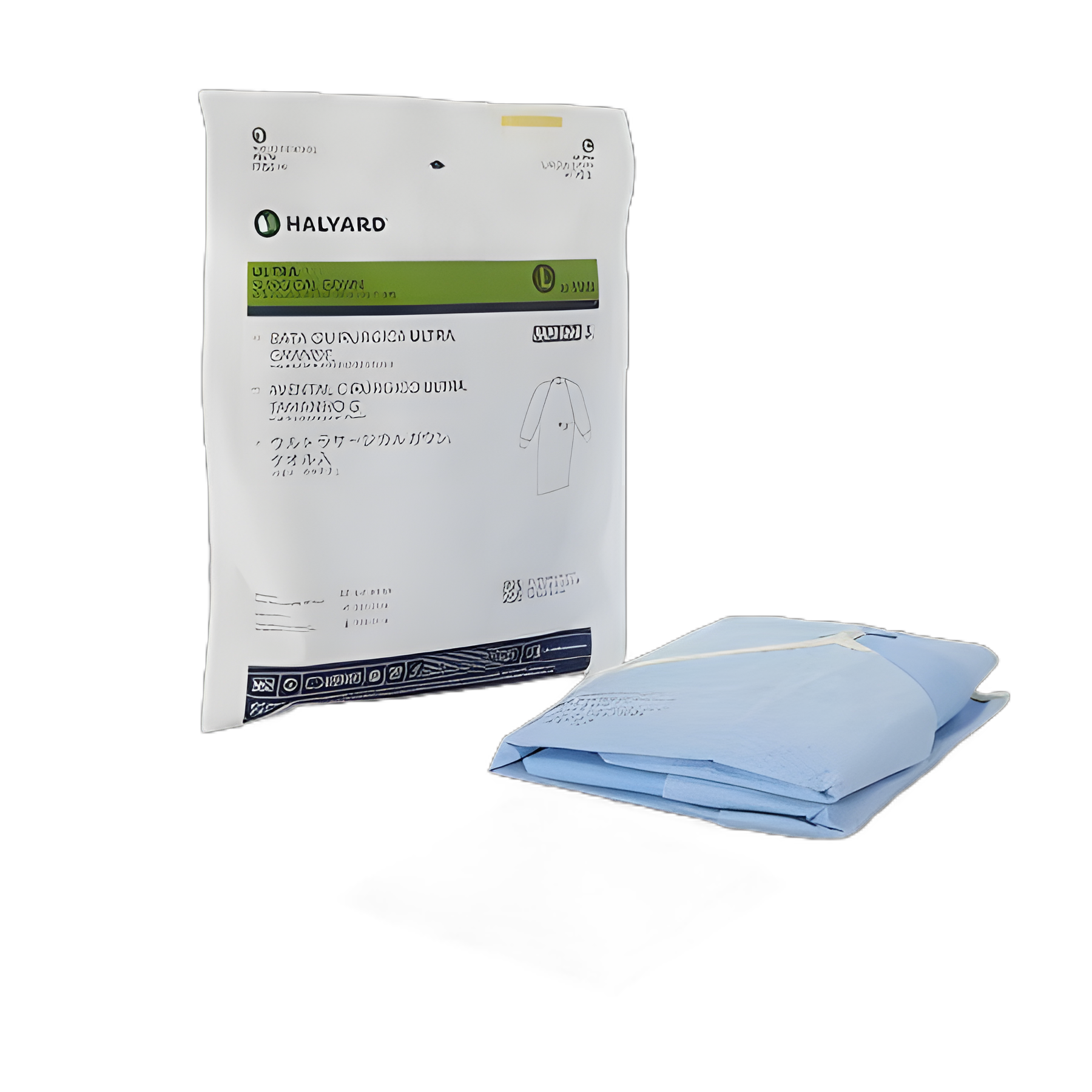 Non-Reinforced Surgical Gown with Towel ULTRA Large Blue Sterile AAMI Level 3 Disposable