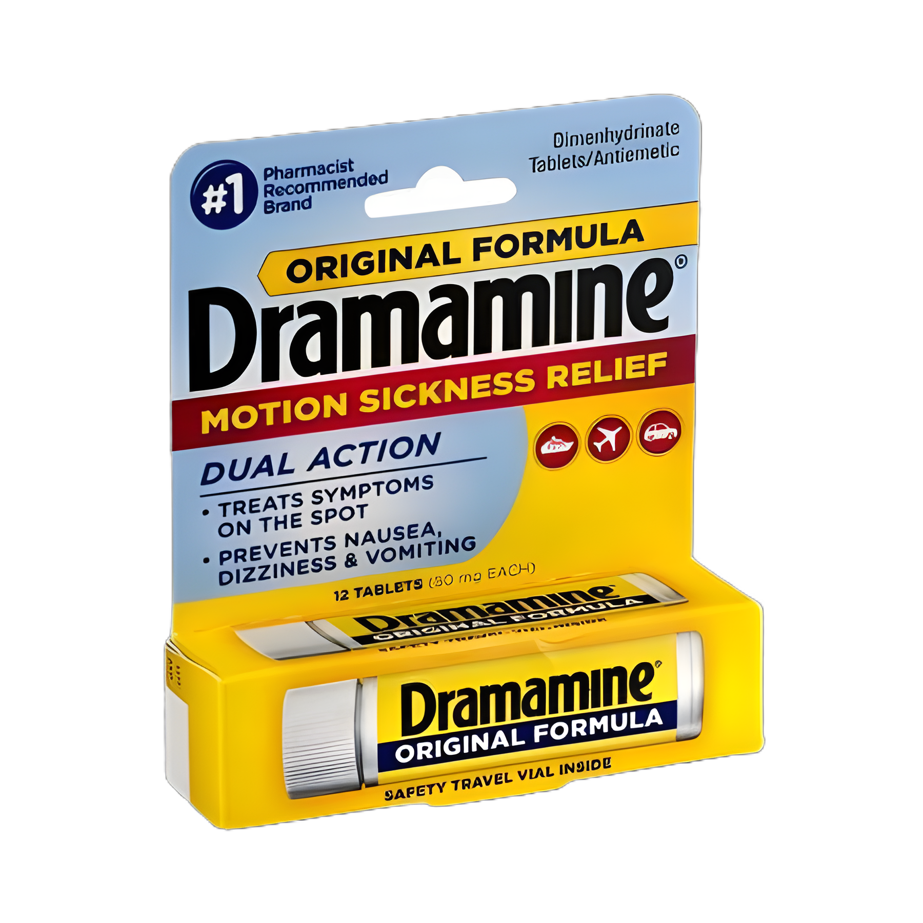 Nausea Relief Dramamine® 50 mg Strength Tablet 12 per Bottle