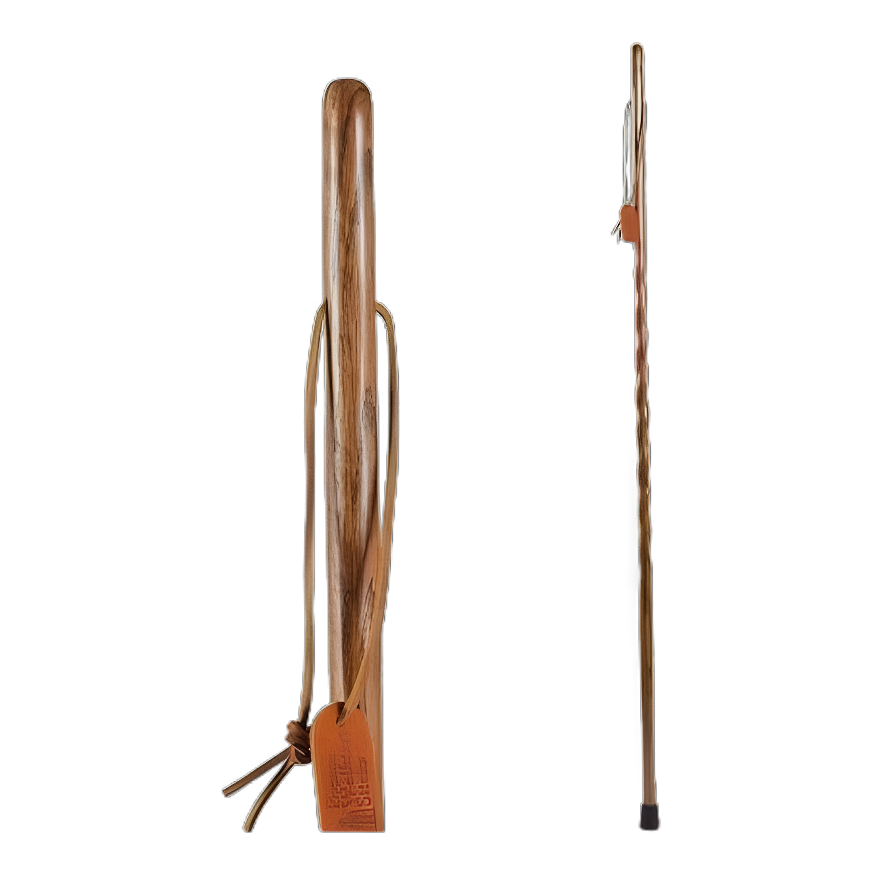 Walking Stick Brazos™ Twisted HitchHiker Wood 58 Inch Height Brown Oak