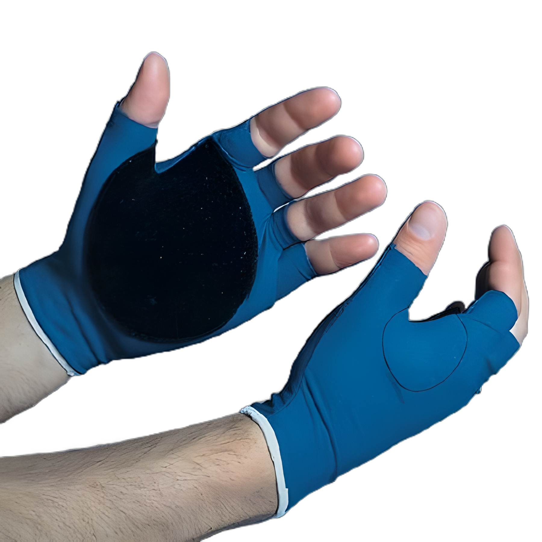 Impacto Ergotech Glove - Half Finger Impact Protection Glove for Left Hand, Large, Blue
