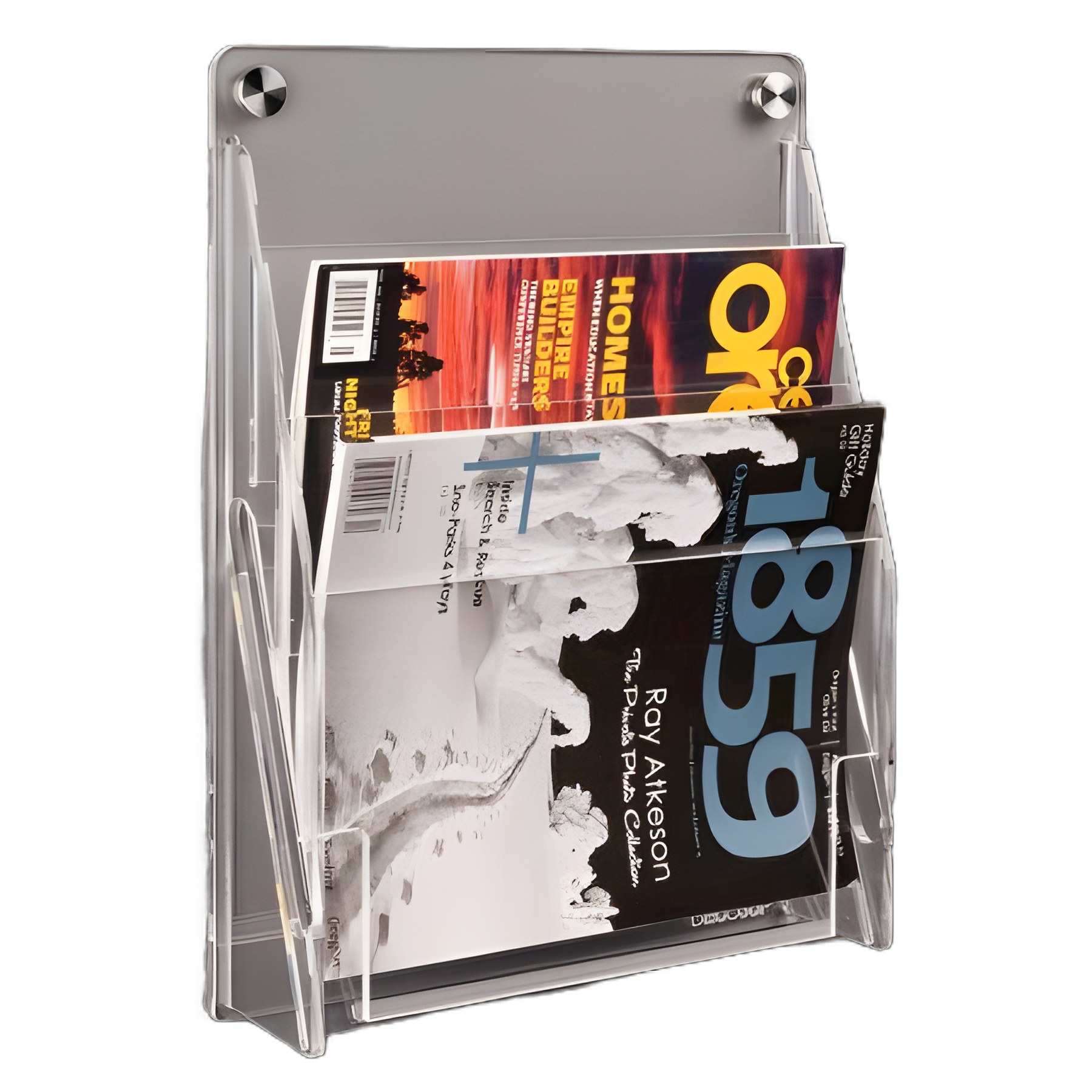 Deco Line 3-Pocket Literature Holder in Clear Acrylic by Poltex for Medical Offices