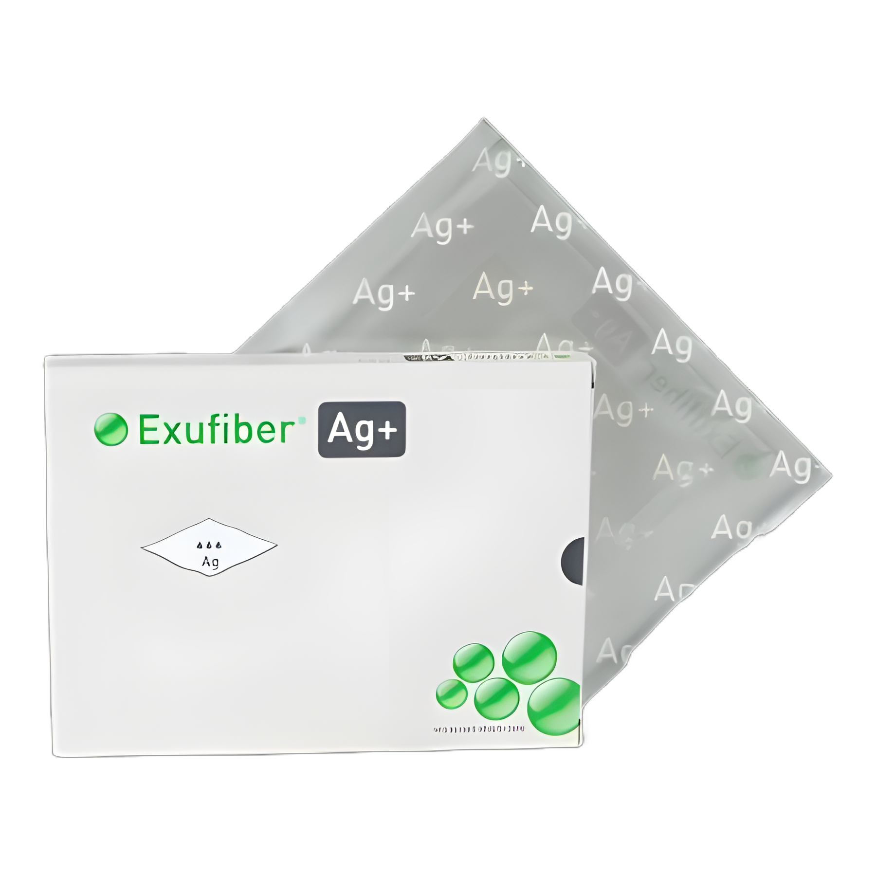 Silver Gelling Fiber Dressing Exufiber Ag+ 4 X4 Inch Square Sterile