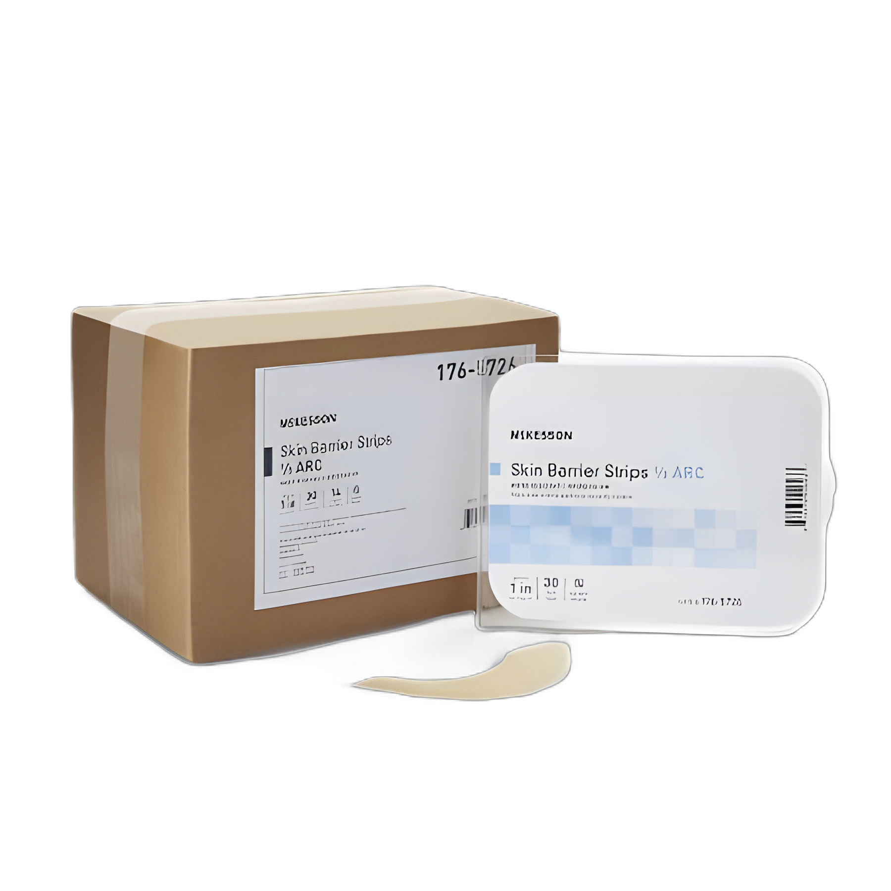 McKesson Moldable Skin Barrier Strip, Hydrocolloid Adhesive, 1/3 Curve, 1 Inch Width