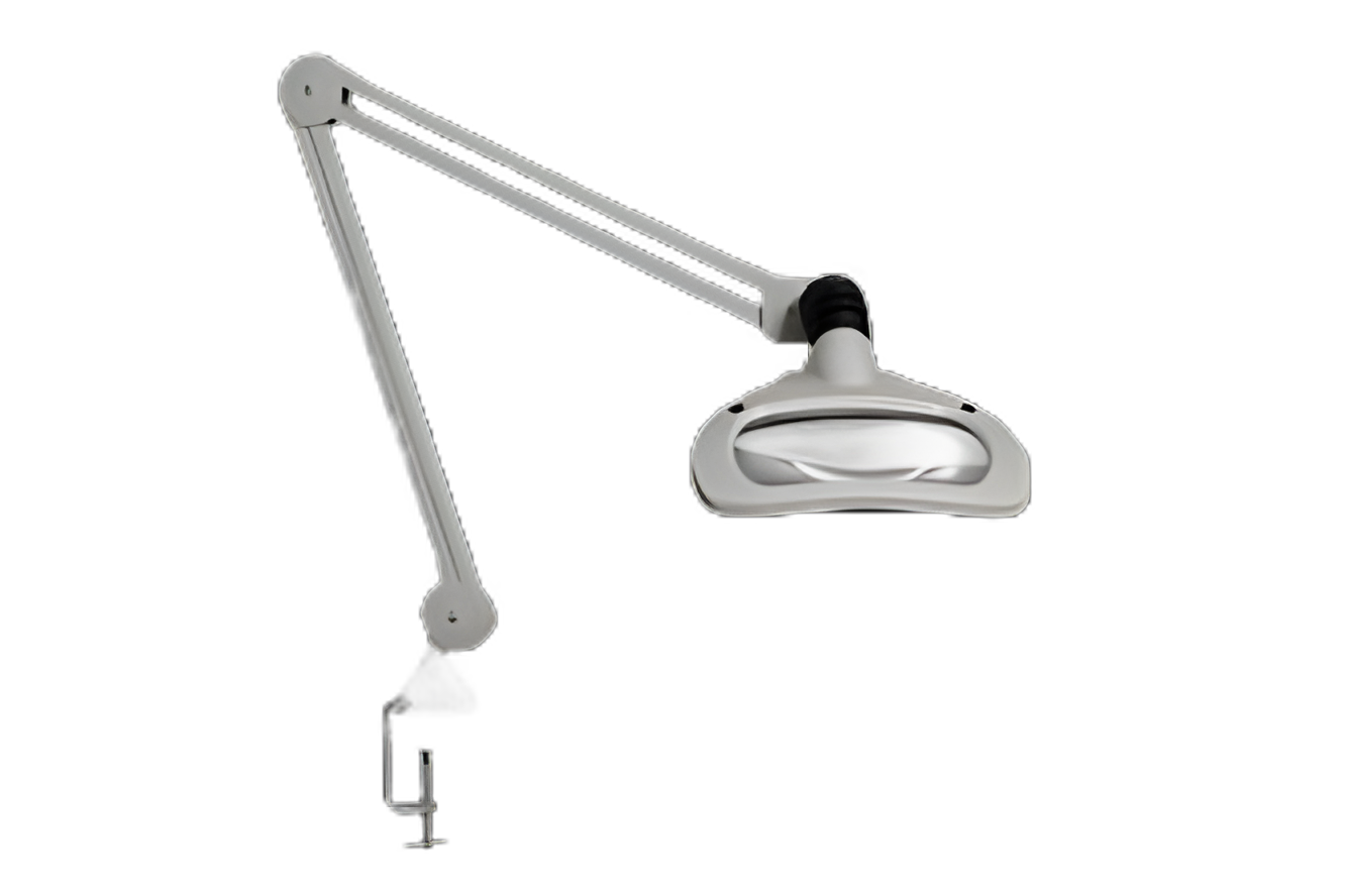 Magnifying Light LED Edge Clamp Mount Grey 59 W