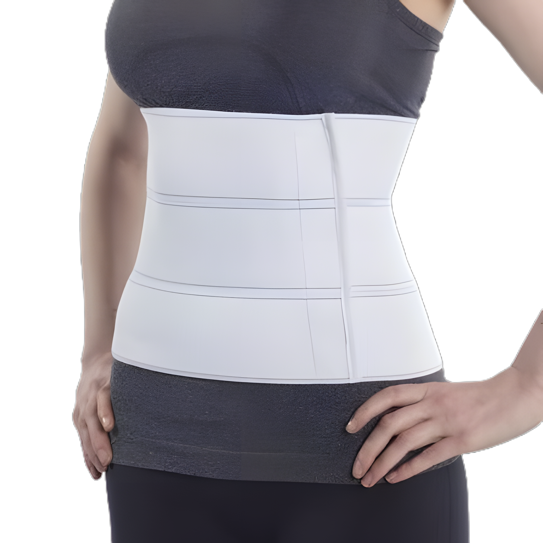 Abdominal Binder NYOrtho Universal Small Hook and Loop Closure 30 to 45 Inch Waist Circumference 9 Inch Height Adult - 8100-3045