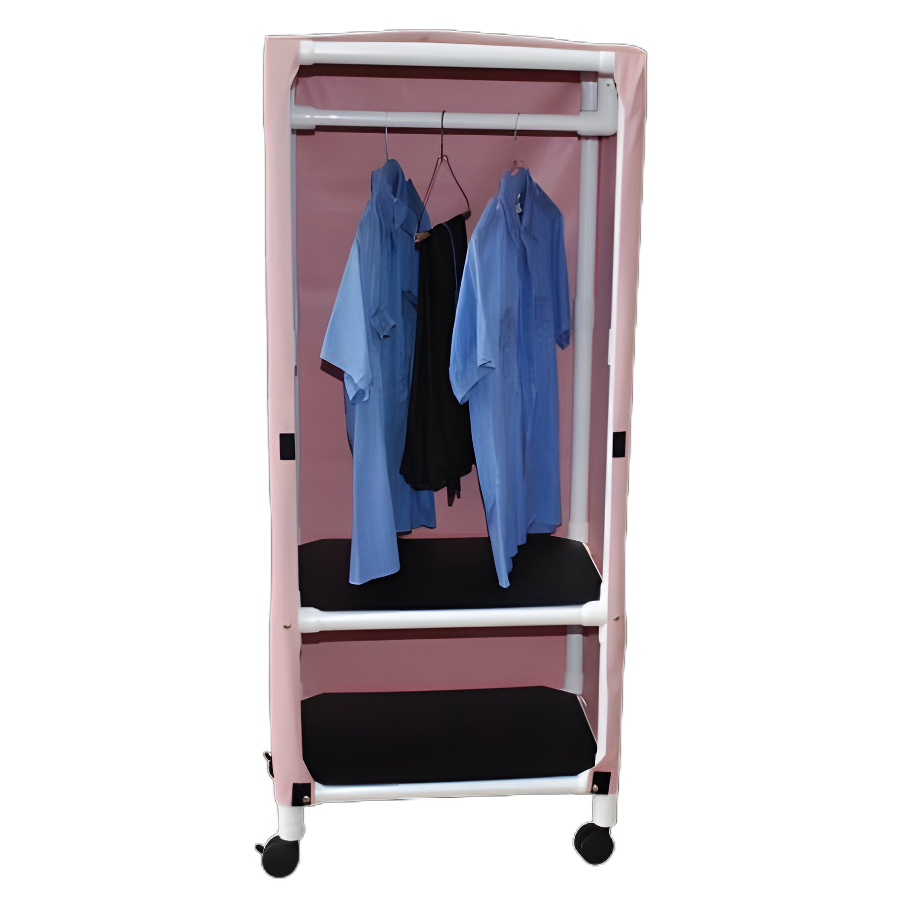 Linen Cart with Cover 4 Shelves 150 lbs. per Shelf Weight Capacity PVC 4 Inch Twin Casters