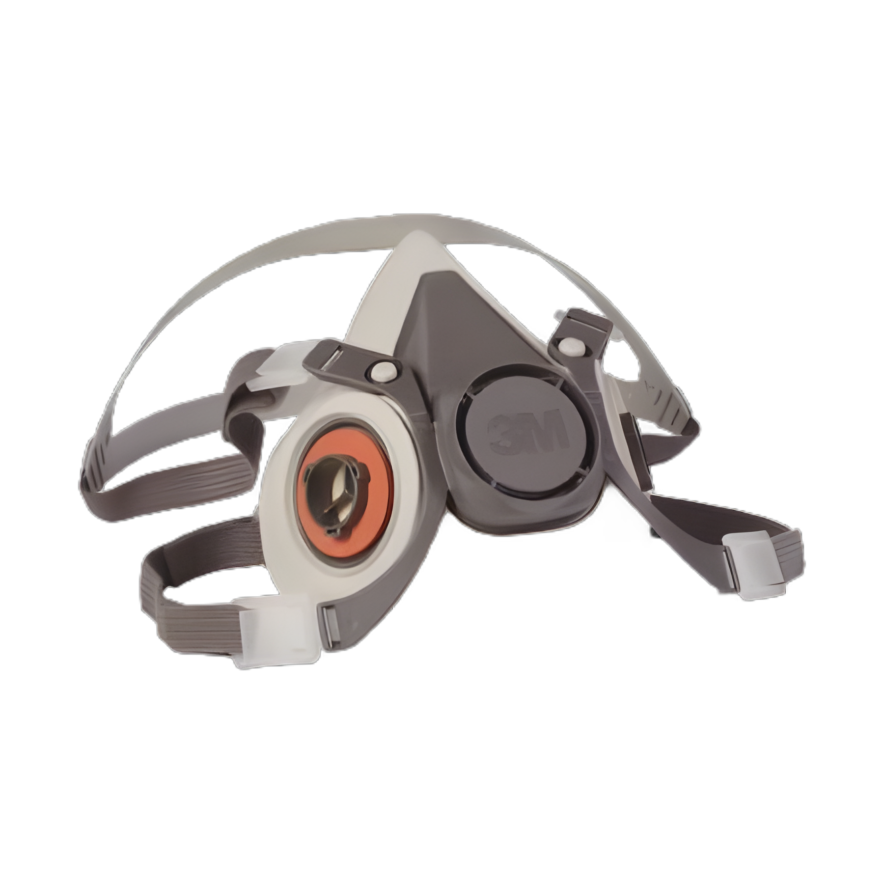 3M™ 6000 Reusable Respirator Industrial N95 Half Face 4 Point Adjustable Head Strap Small Gray / White - 5AM53