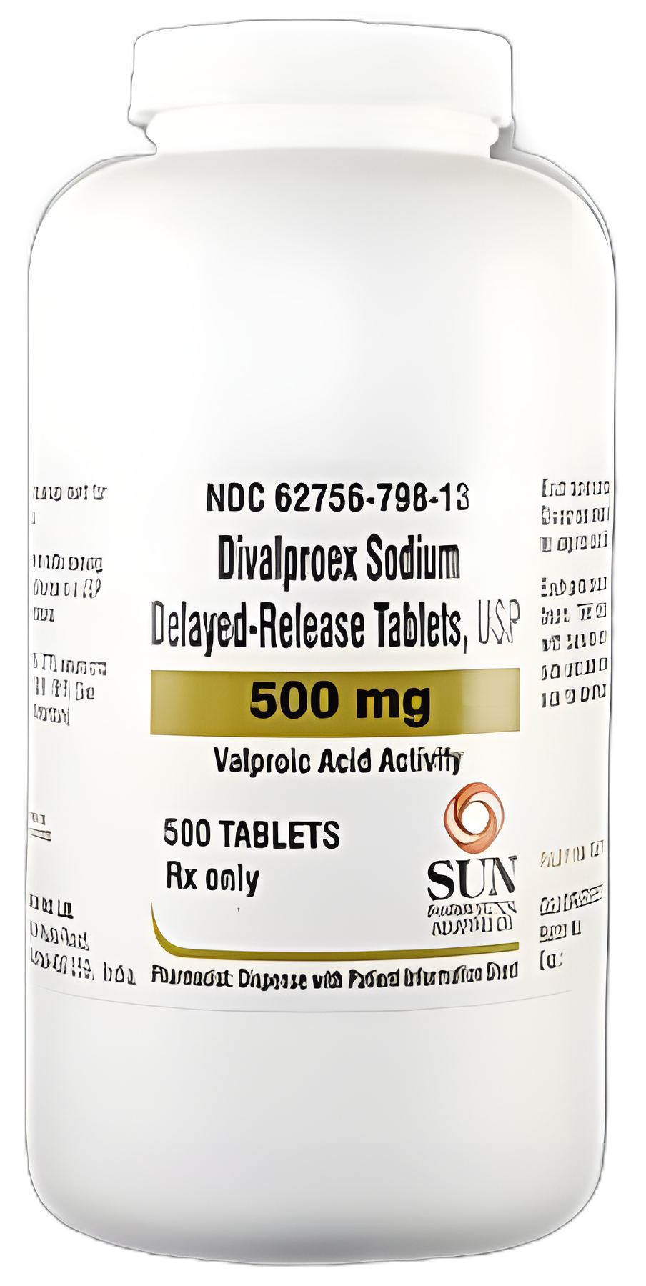Divalproex Sodium 500 mg Tablet Bottle 500 Tablets - 62756079813