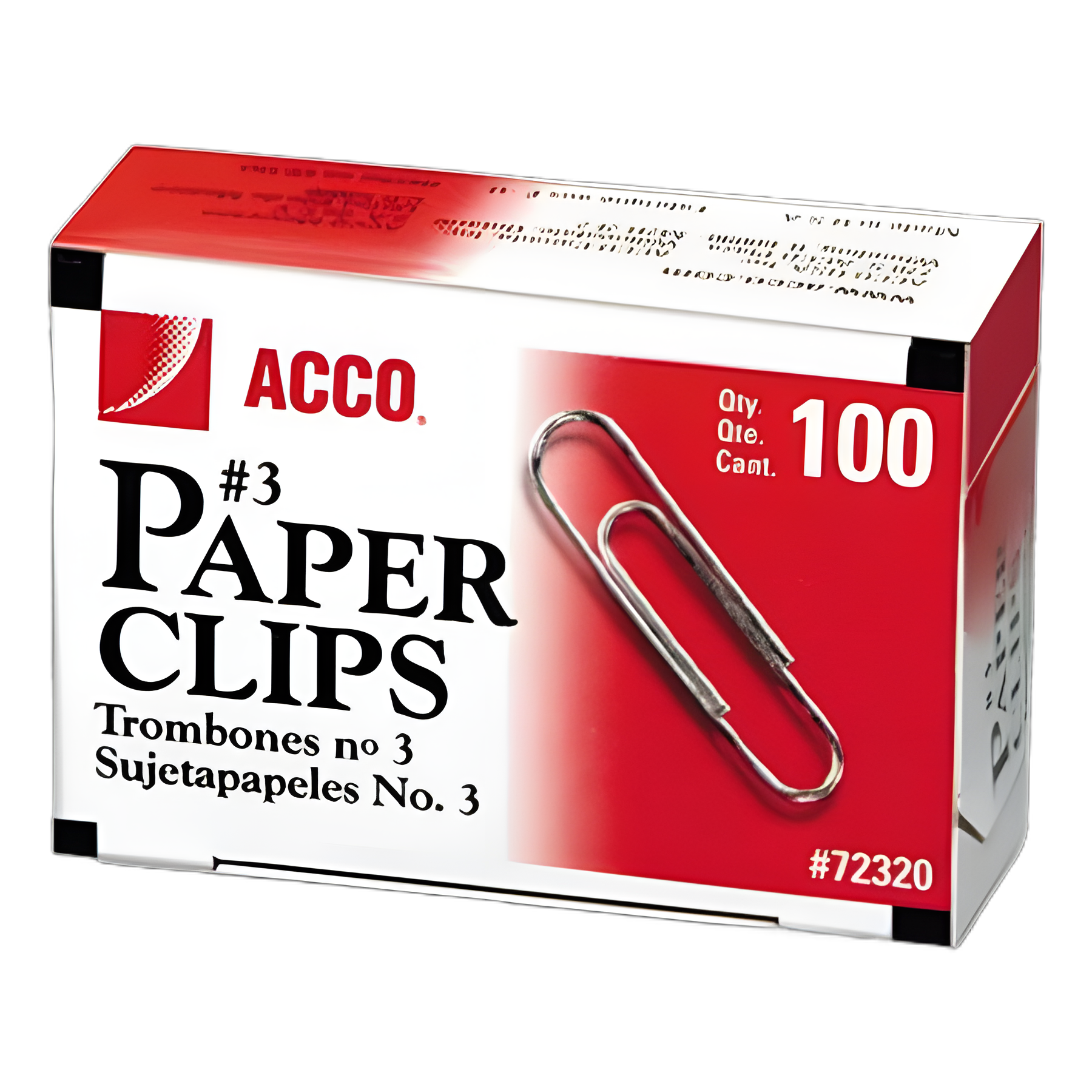 Paper Clips, #3, Smooth, Silver, 100 Clips/Box, 10 Boxes/Pack