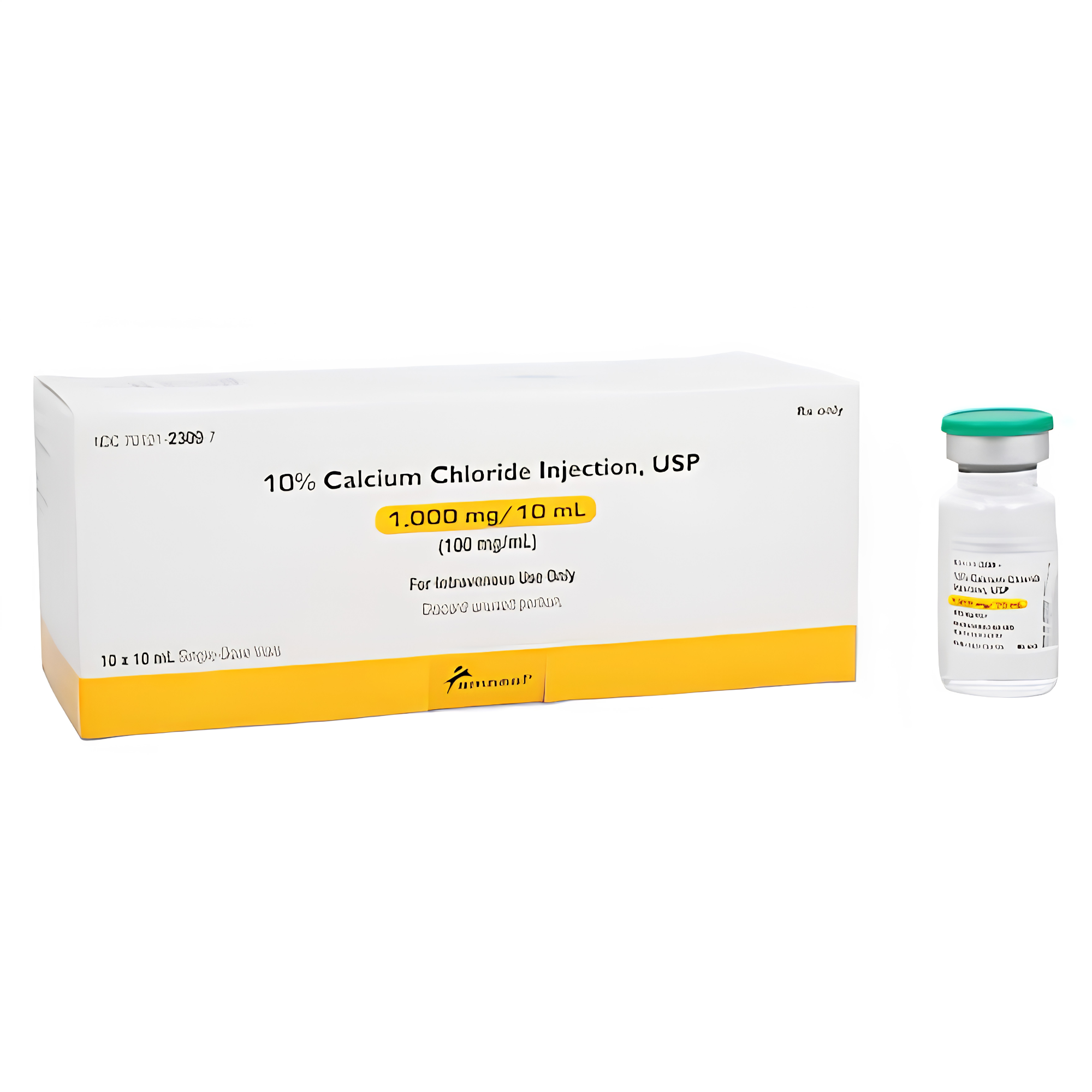 Calcium Chloride Injection 10% SDV, 100mg/mL, 10mL VL