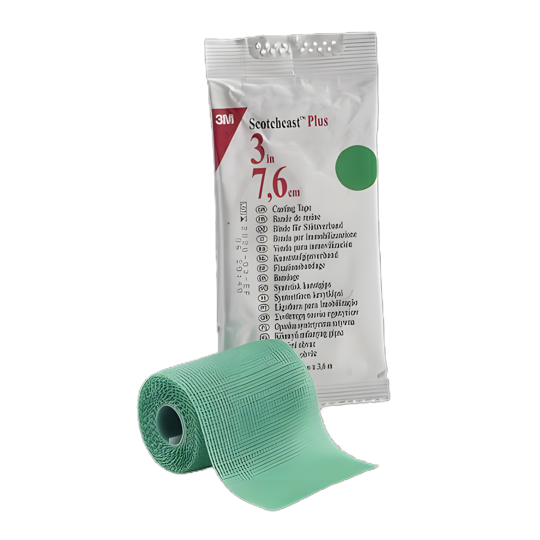 Cast Tape 3M™ Scotchcast™ Plus 3 Inch X 12 Foot Fiberglass / Resin Green
