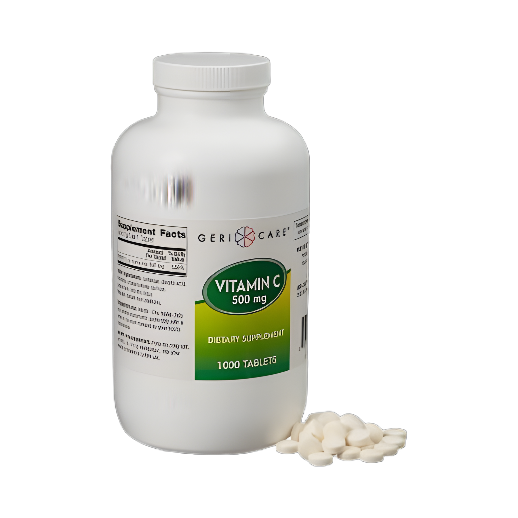 Vitamin C Supplement Geri-Care® Ascorbic Acid 500 mg Strength Tablet 1,000 per Bottle