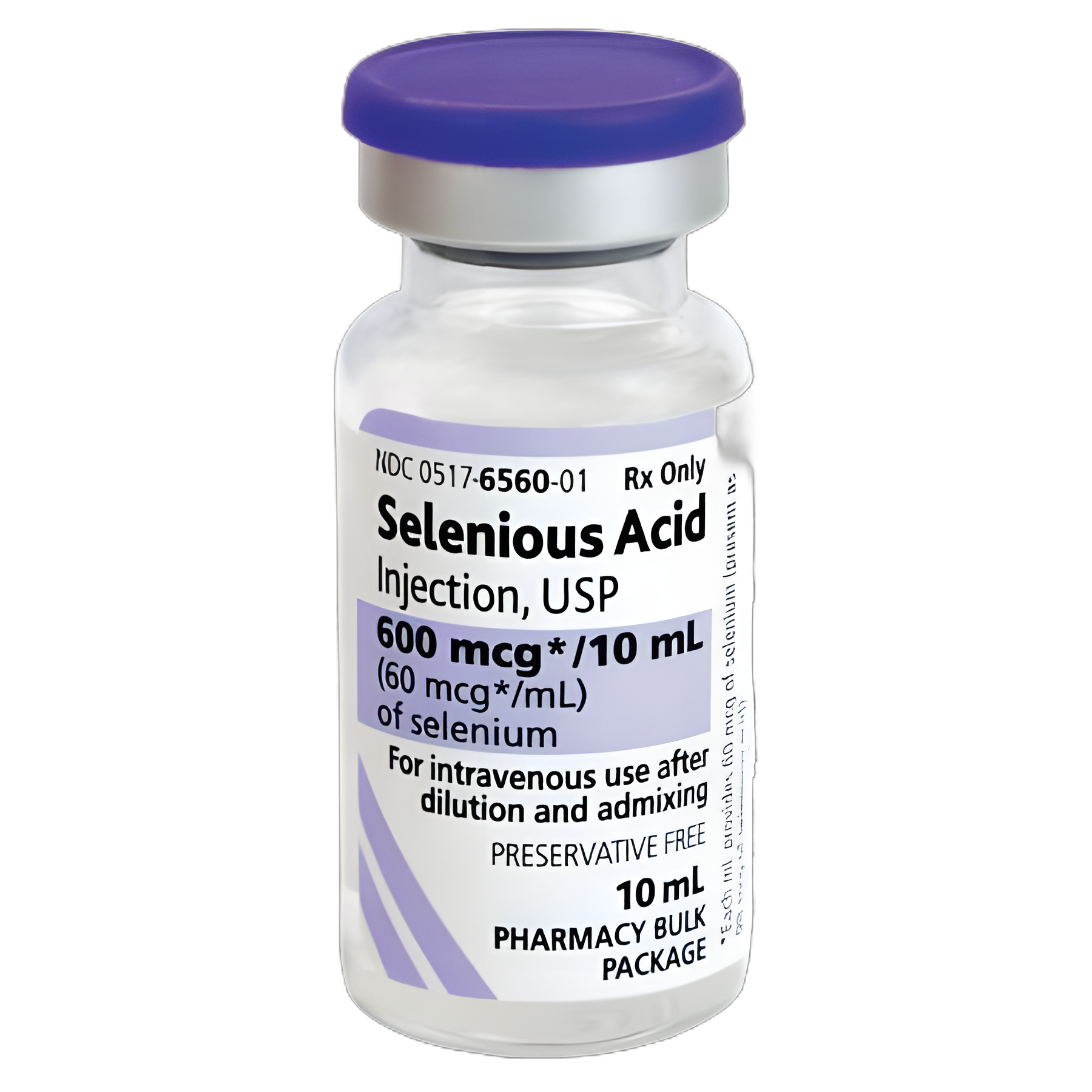 Replacement Preparation Selenium 60 mcg / mL Injection Pharmacy Bulk Vial 10 mL