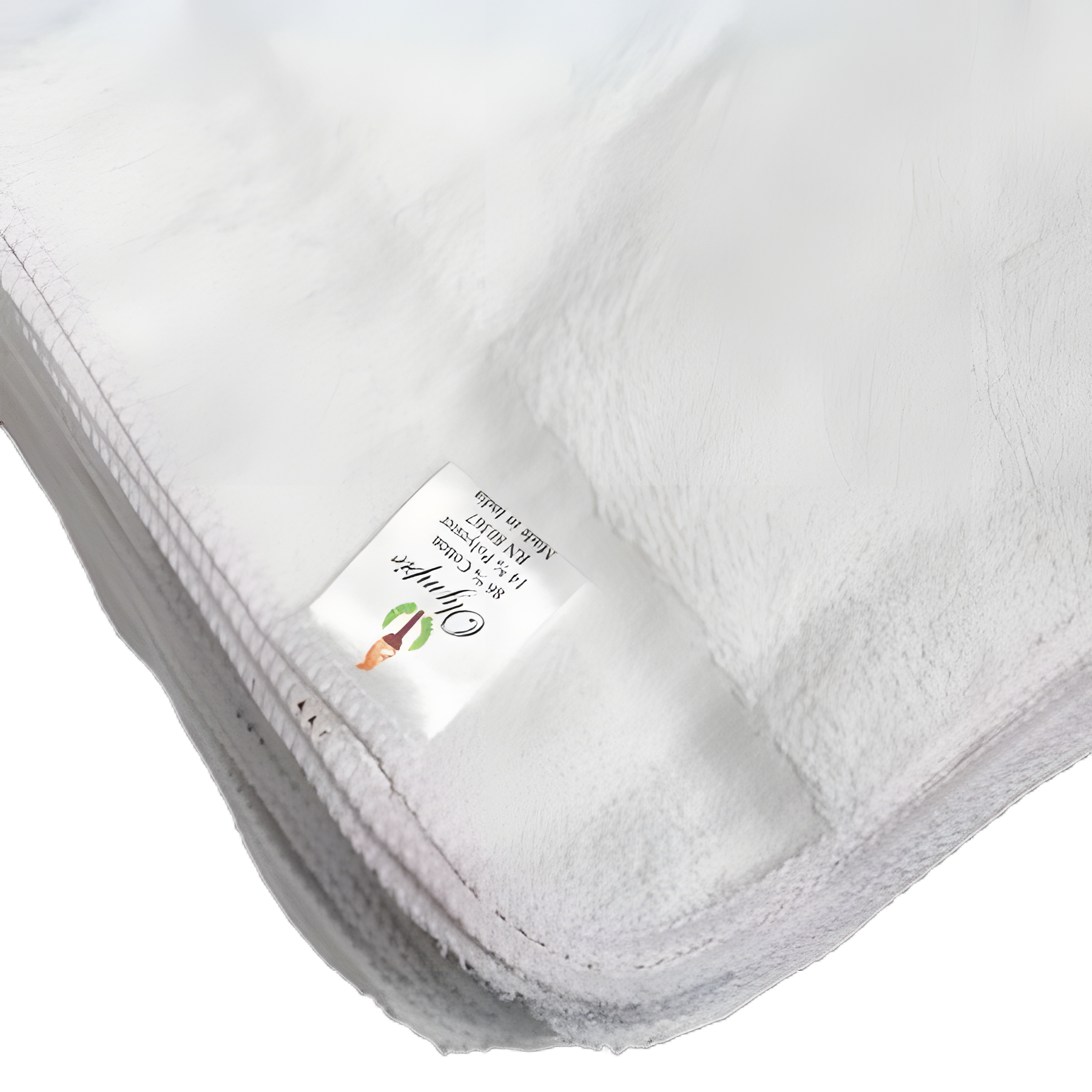 Olympic Elegance Washcloth 12x12 in White, Cotton-Polyester Blend, Reusable - 106302