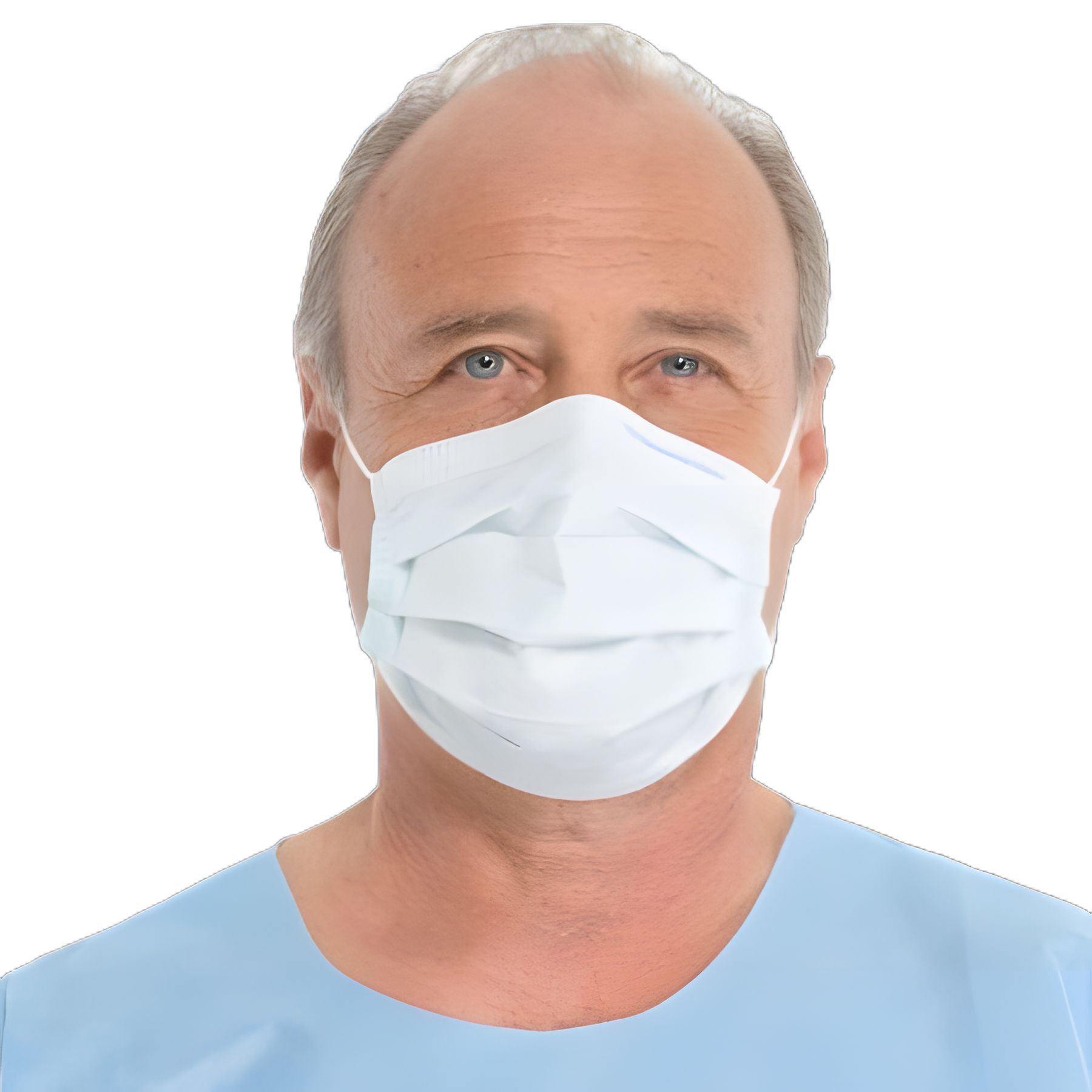 Surgical Mask FluidShield Anti-fog Foam Pleated Earloops One Size Fits Most White NonSterile ASTM Level 1 Adult