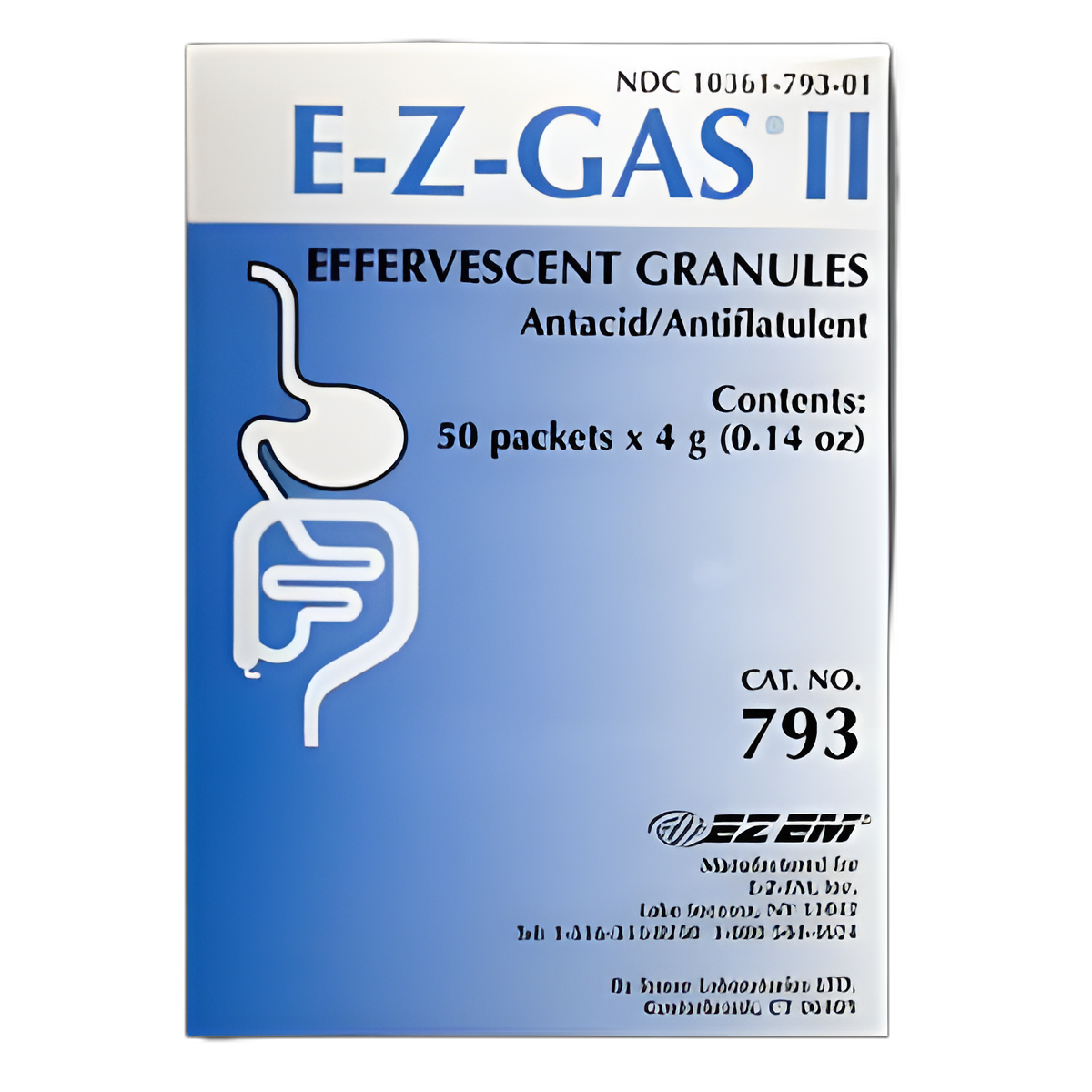 E-Z Gas® II Sodium Bicarbonate / Citric Acid / Simethicone 0.04 Gram - 2.21 Gram Effervescent Granules Single-Dose Packet 4 Gram 50 Packets