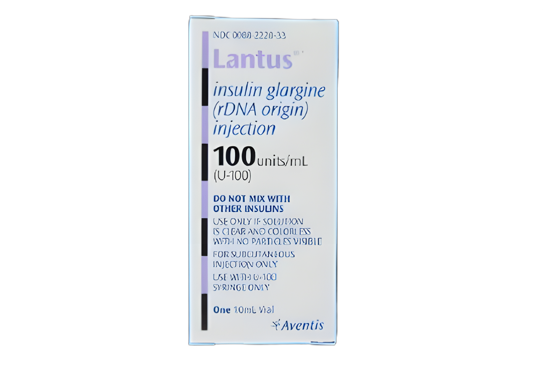 Lantus® Insulin Glargine, Human Recombinant Analog 100 U / mL Injection Multiple-Dose Vial 10 mL