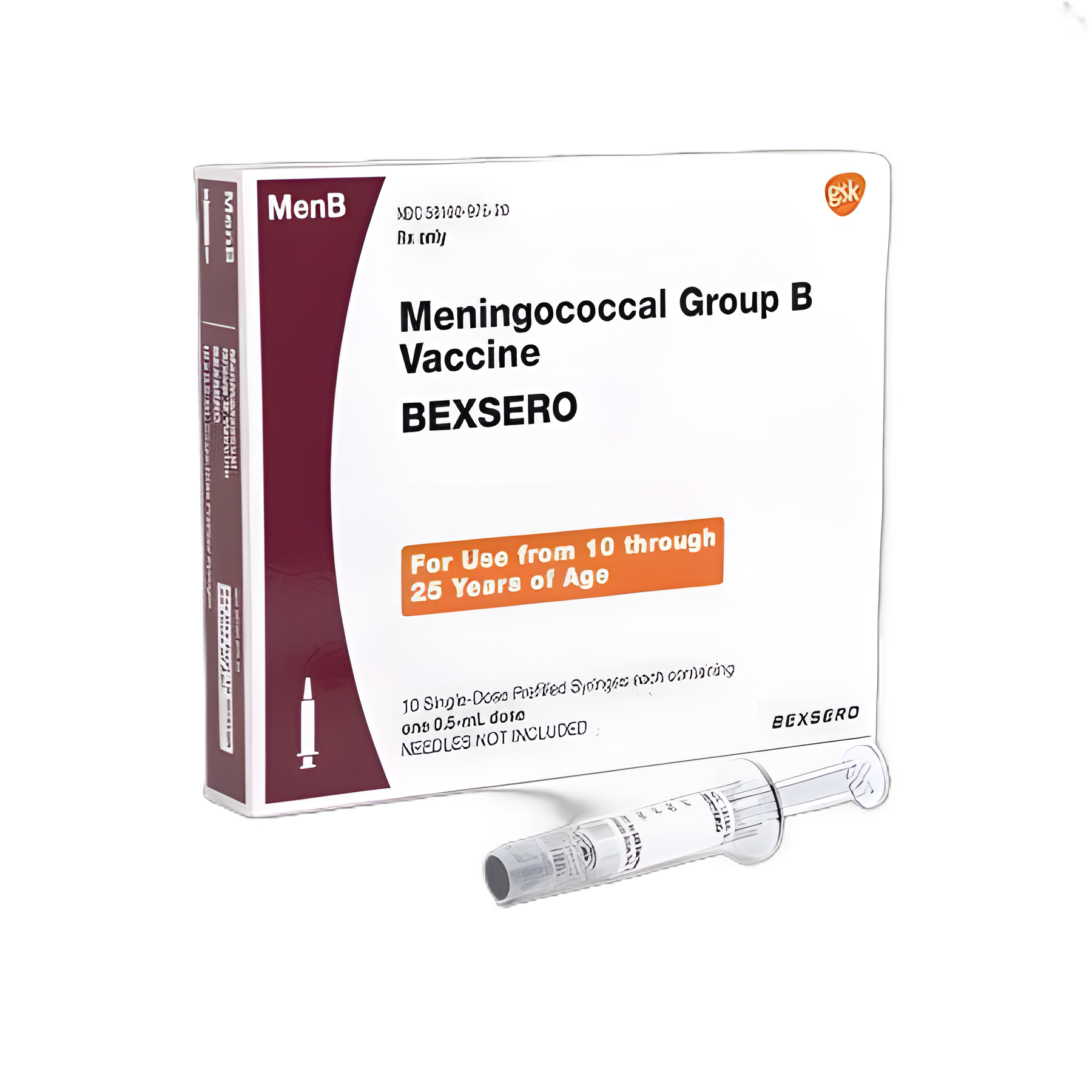 Bexsero Meningitis B Vaccine for Ages 10-25 | 50 mcg/0.5 mL Prefilled Syringe
