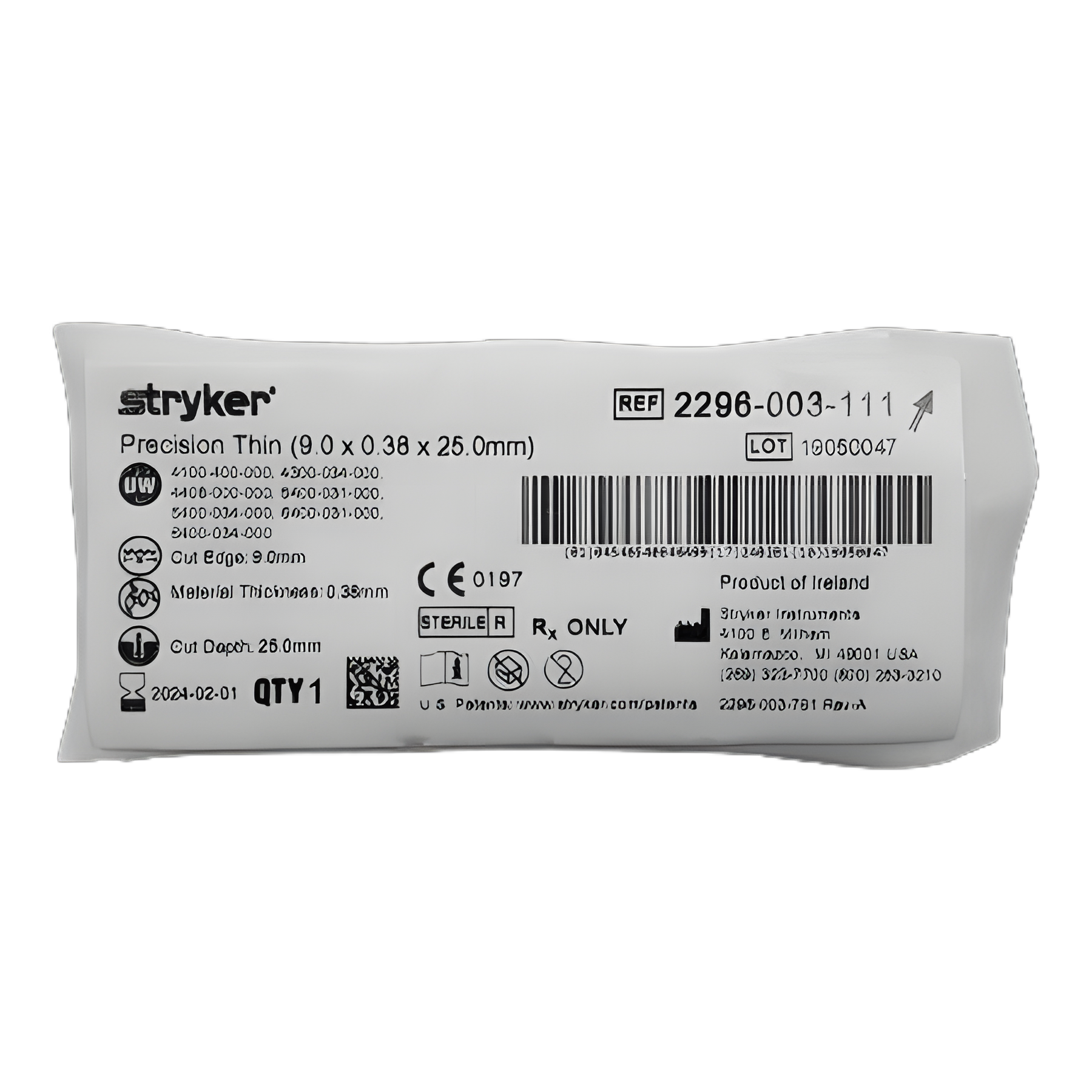 Saw Blade Precision™ Thin Sagittal Medium Radial Edge, Fine Tooth