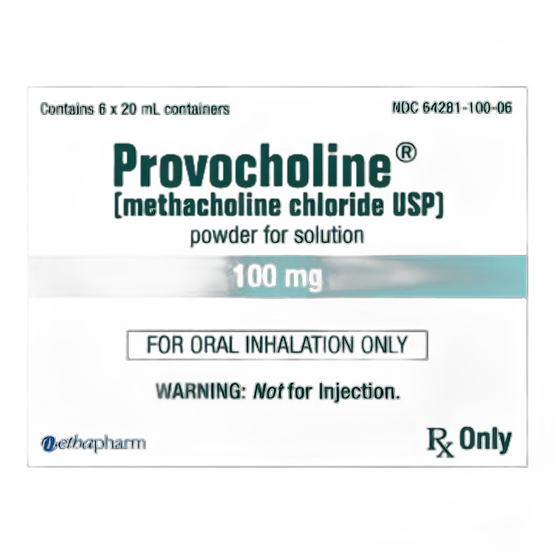 Provocholine® Methacholine Chloride 100 mg Solution Nebulizer Vial 20 mL