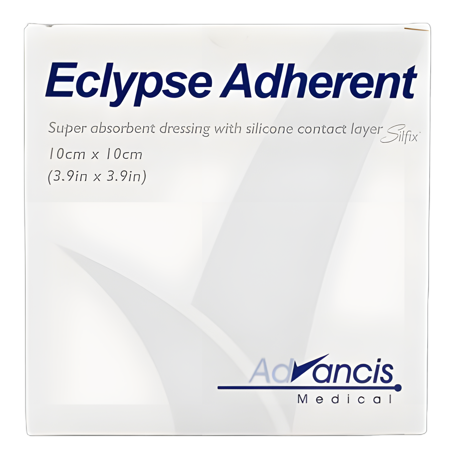 Eclypse® Adherent Super Absorbent Dressing 4x4 Inch Square with Soft Silicone Layer