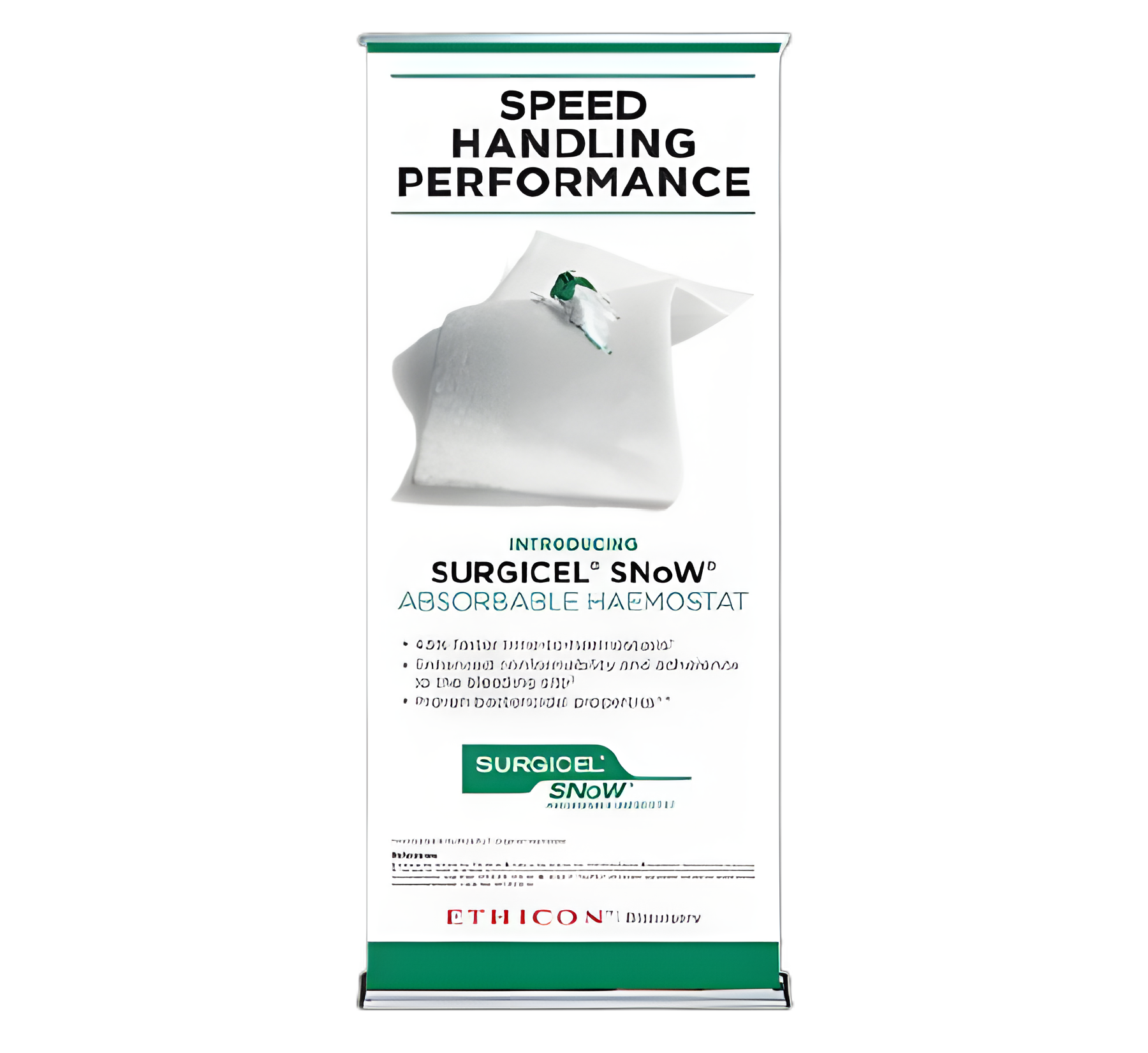 Hemostatic Dressing Surgicel® SNoW™ 2 X 4 Inch 10 per Pack Sterile
