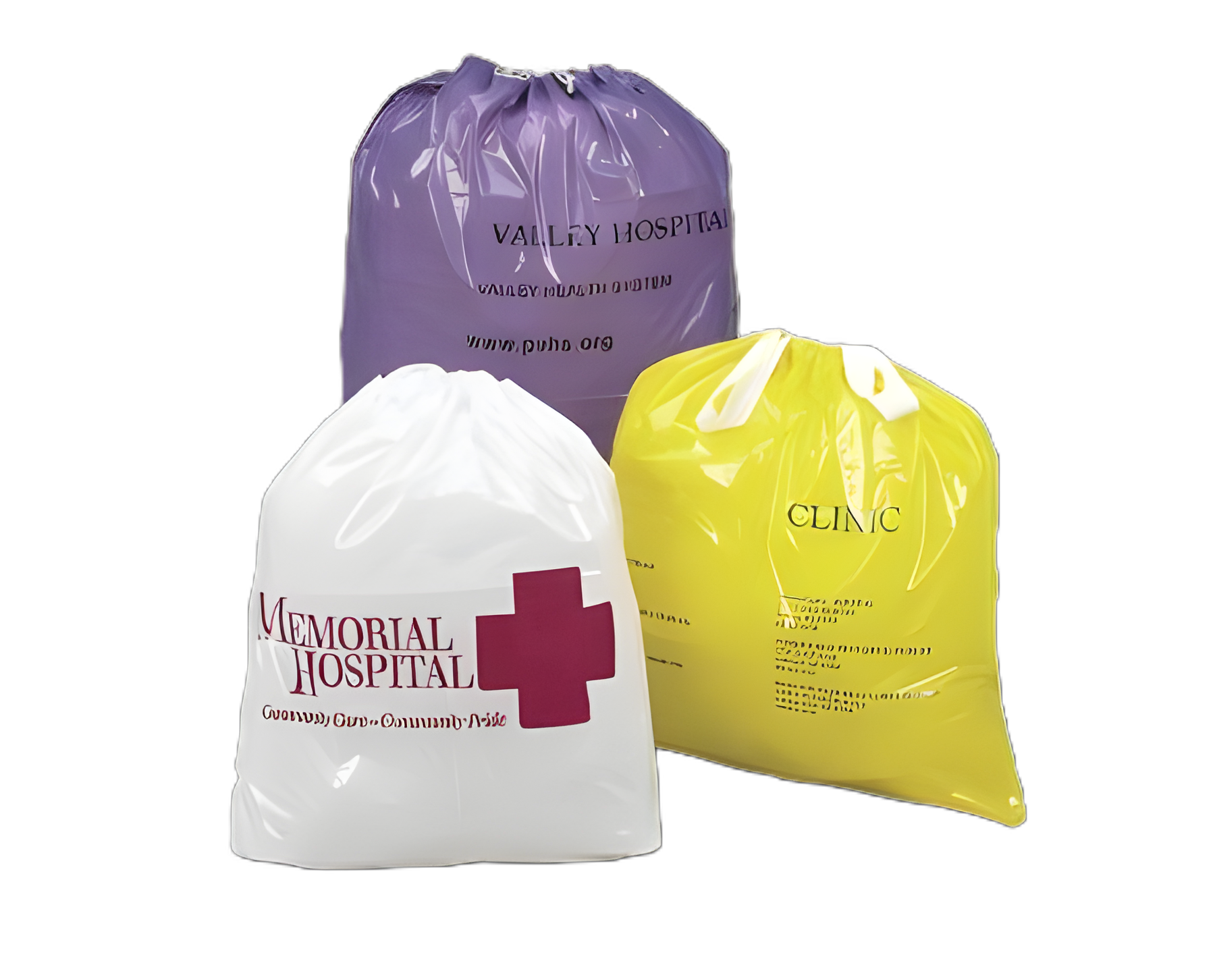 Patient Belongings Bag 4 X 19 X 20 Inch Polyethylene Drawstring Closure White