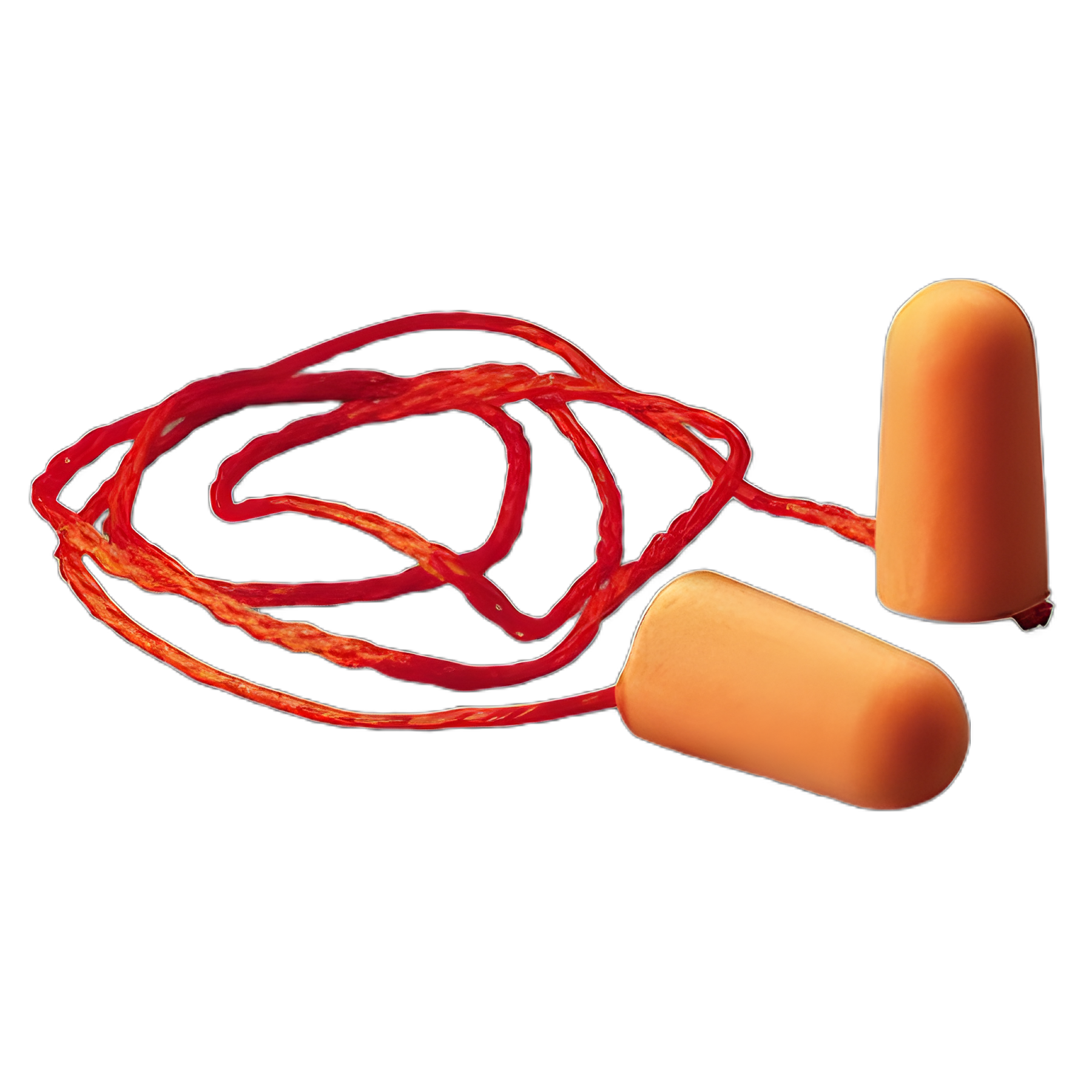 Foam Single-Use Earplugs, Corded, 29NRR, Orange, 100 Pairs