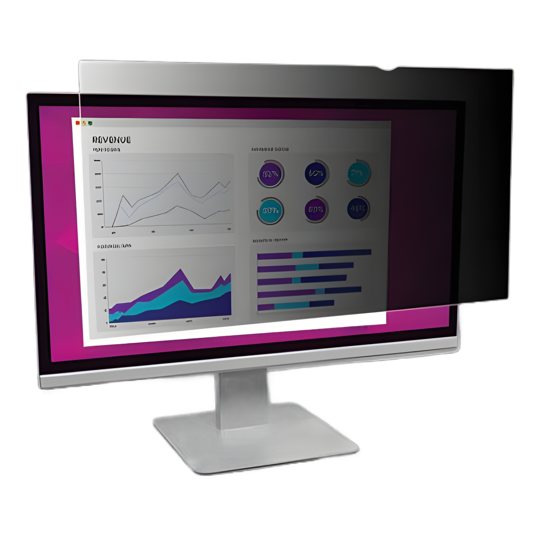 3M™ High Clarity Privacy Filter for 27" Widescreen Monitors - Medical Office Privacy Screen