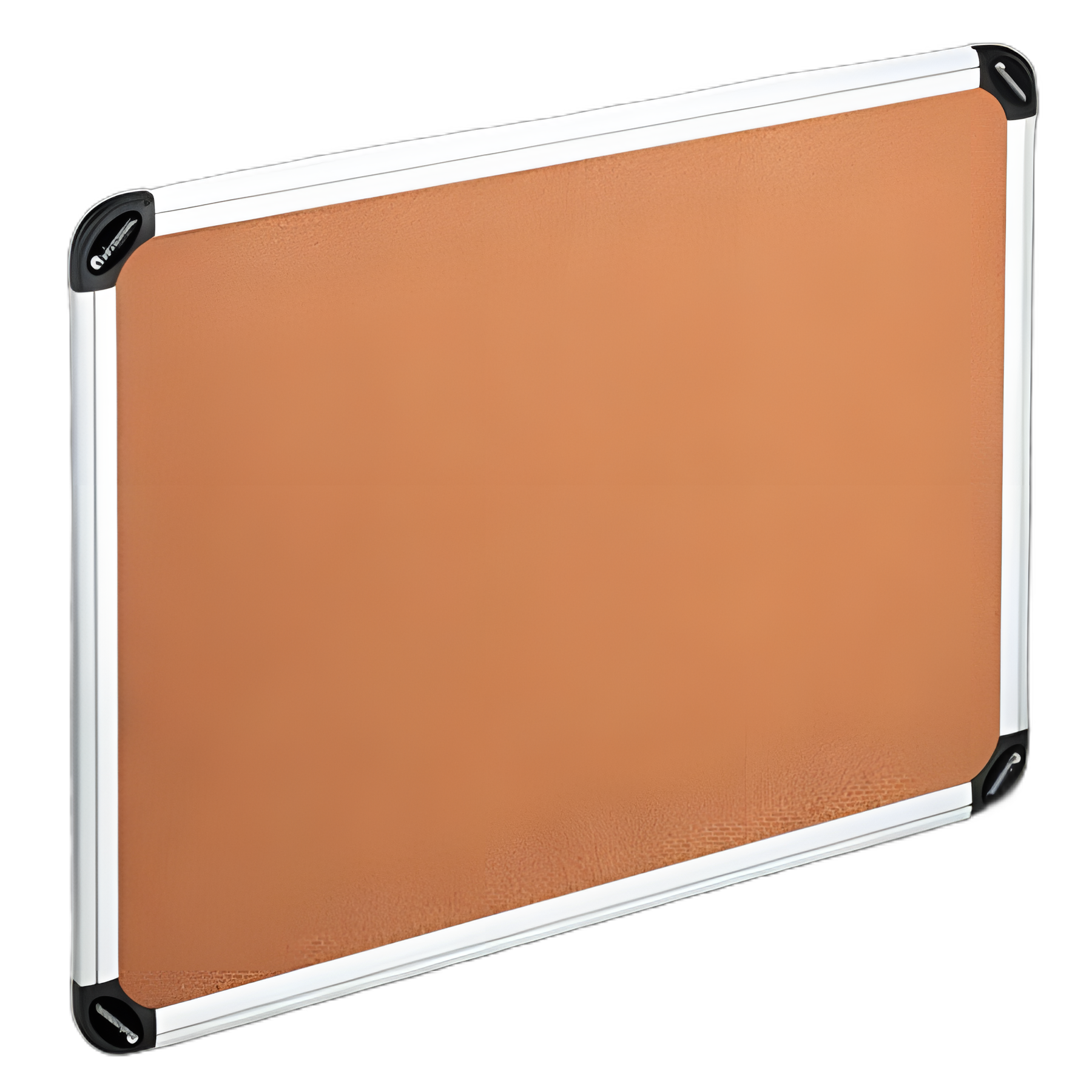 Cork Board with Aluminum Frame, 48 x 36, Tan Surface, Silver Frame