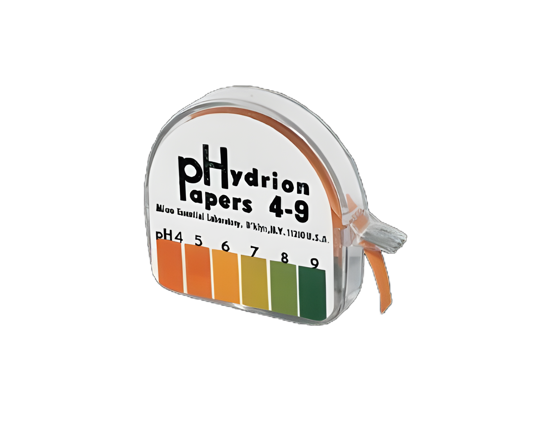 Hydrion® pH Test Paper 6 to 8 pH Range, Single Roll, Color Chart, 100 Tests, Dispenser