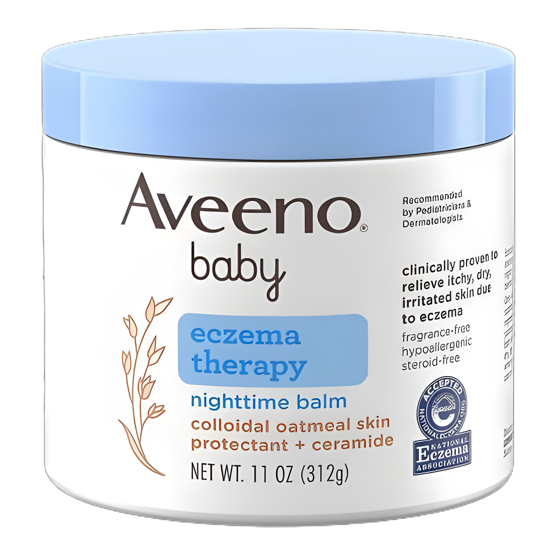 Eczema Cream Aveeno® Baby Eczema Therapy Nighttime Balm 11 oz. Jar Unscented Ointment