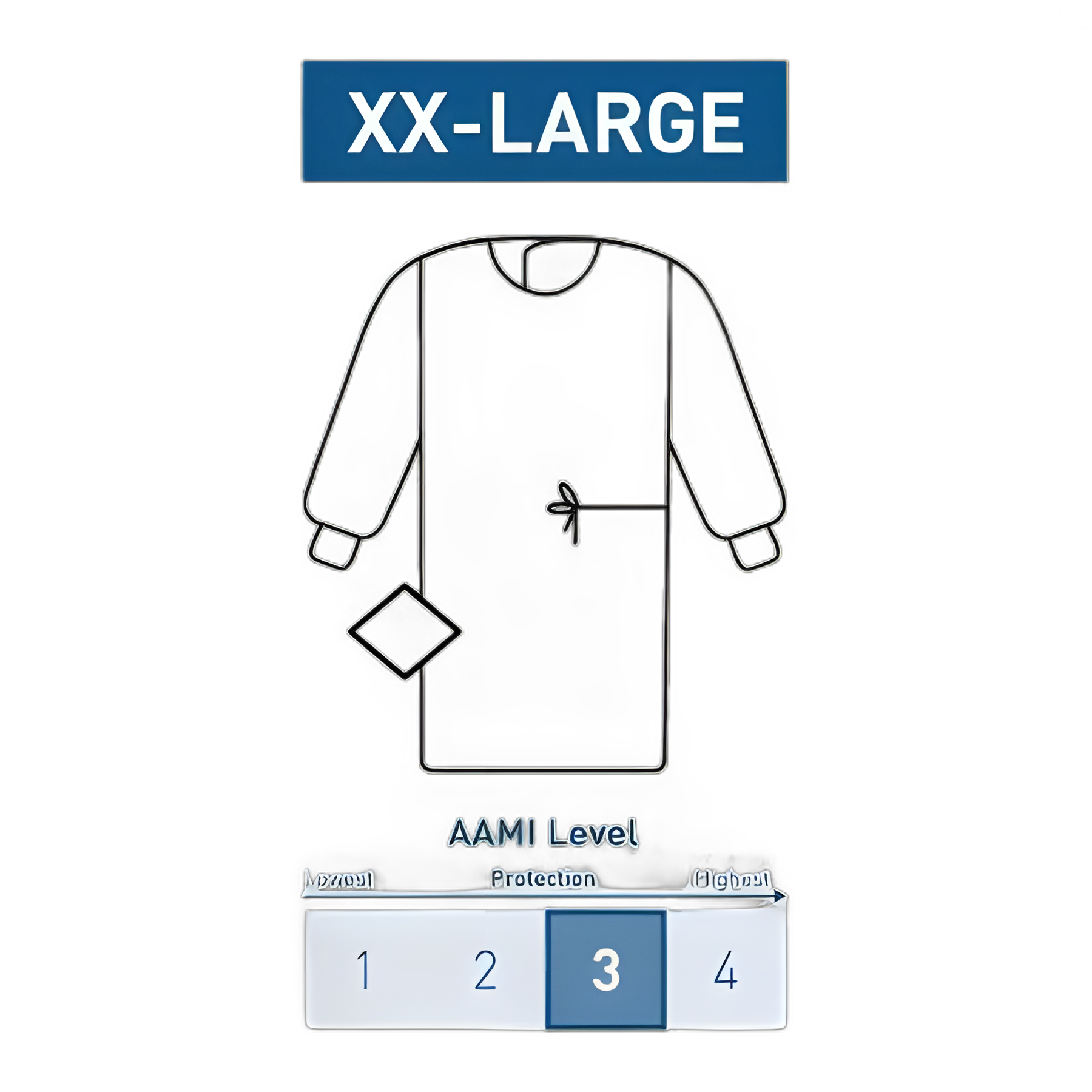 McKesson 2X-Large Blue Sterile Surgical Gown with Towel - AAMI Level 3 Disposable