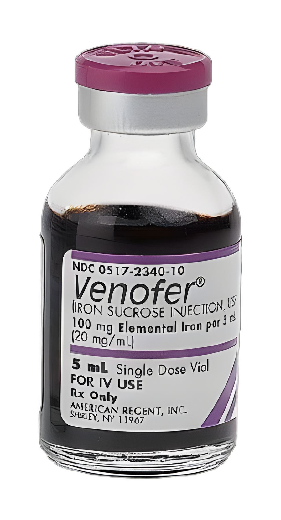 Venofer® Iron Preparation Iron Sucrose Complex 20 mg / mL Injection Single-Dose Vial 5 mL - 00517234010