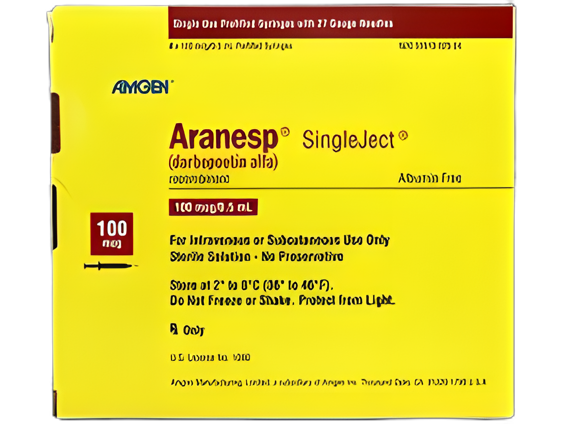 Aranesp® Darbepoetin Alfa in Polysorbate Solution 100 mcg / 0.5 mL Injection Prefilled Syringe 0.5 mL