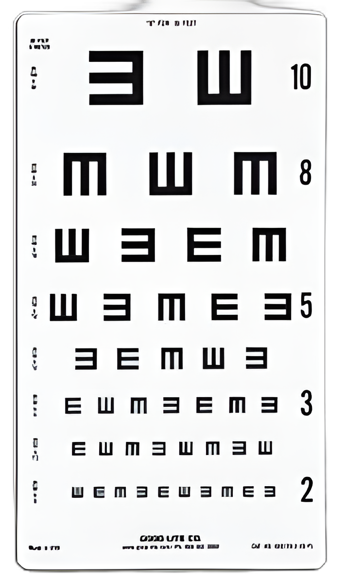 Eye Chart Good-Lite® 20 Foot Distance Acuity Test - 800729