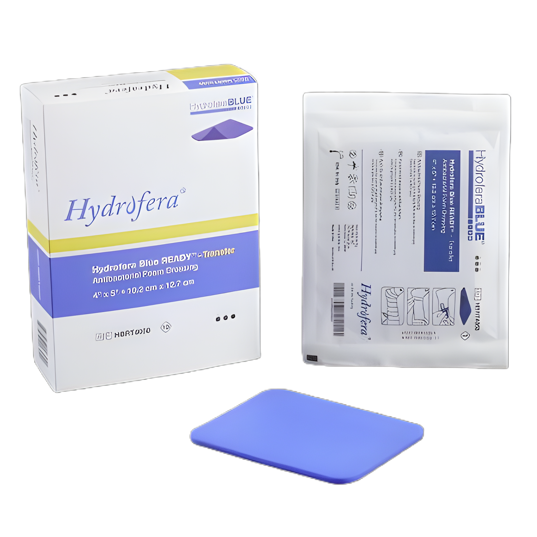 Hydrofera BLUE® READY-Transfer Antibacterial Foam Dressing 4x5 Inch, Sterile, Nonadhesive