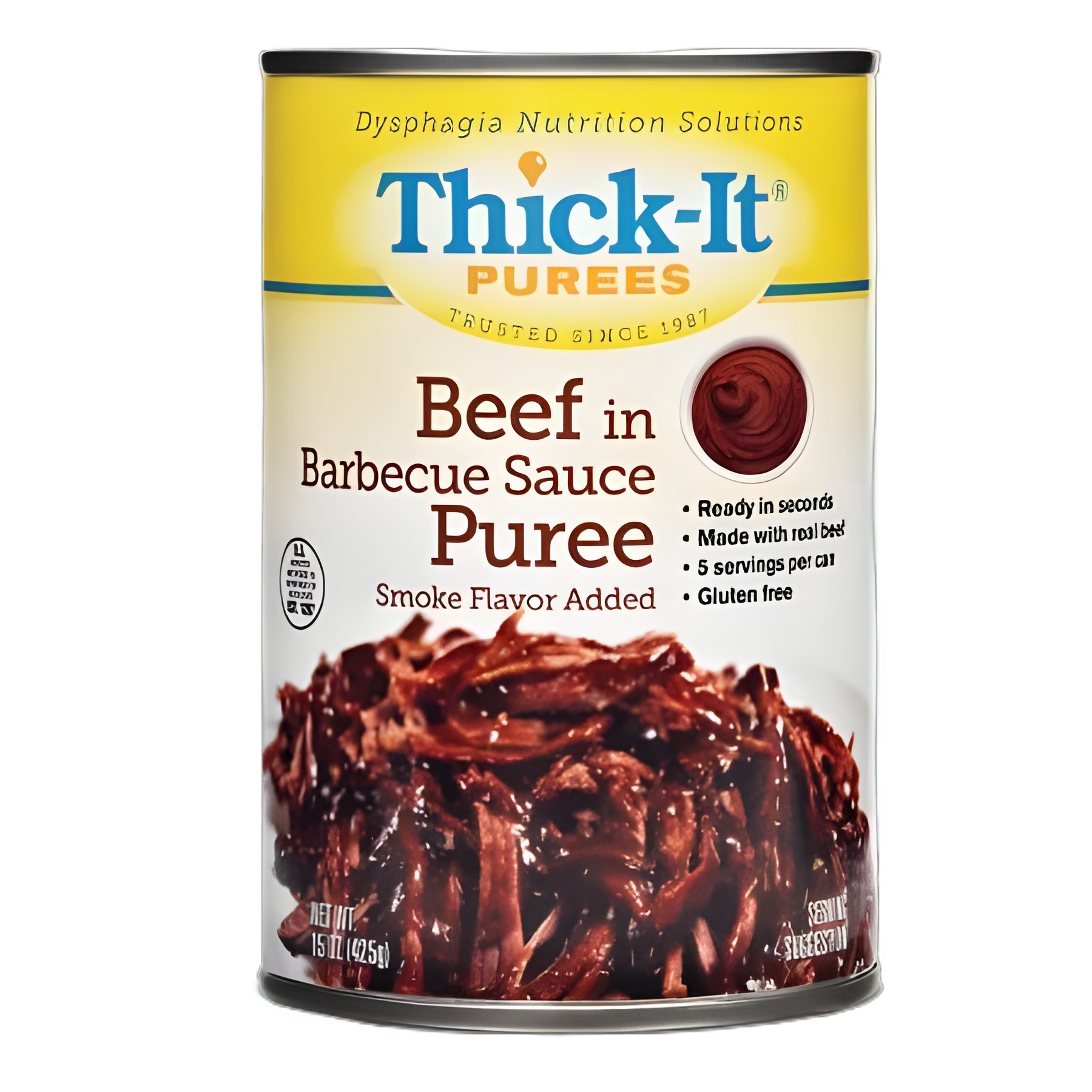 Thickened Food Thick-It® 15 oz. Can Beef in BBQ Sauce Flavor Puree IDDSI Level 4 Extremely Thick/Pureed