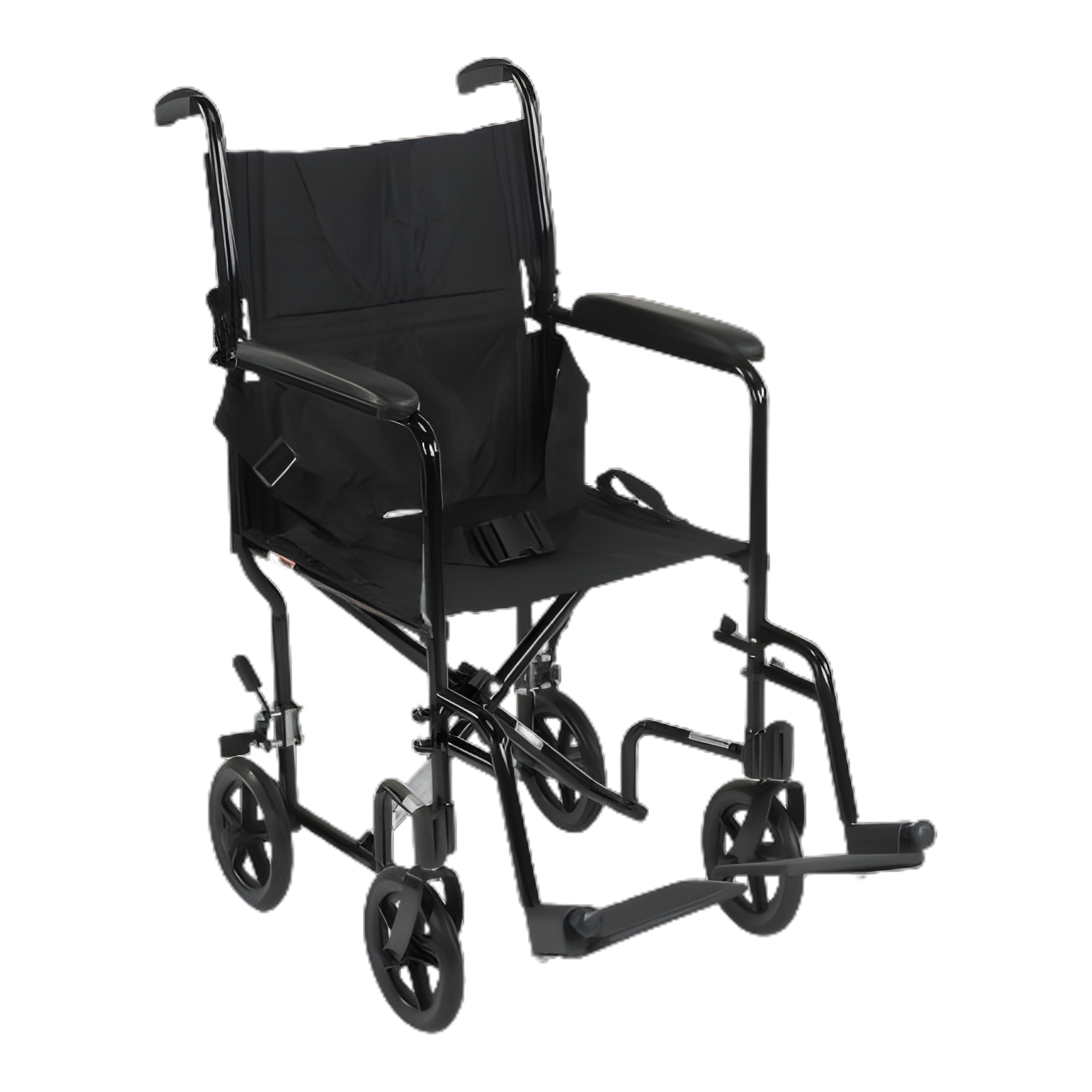 McKesson Lightweight Aluminum Transport Chair - 19 Inch Seat, Full-Length Arm, Swing-Away Footrest