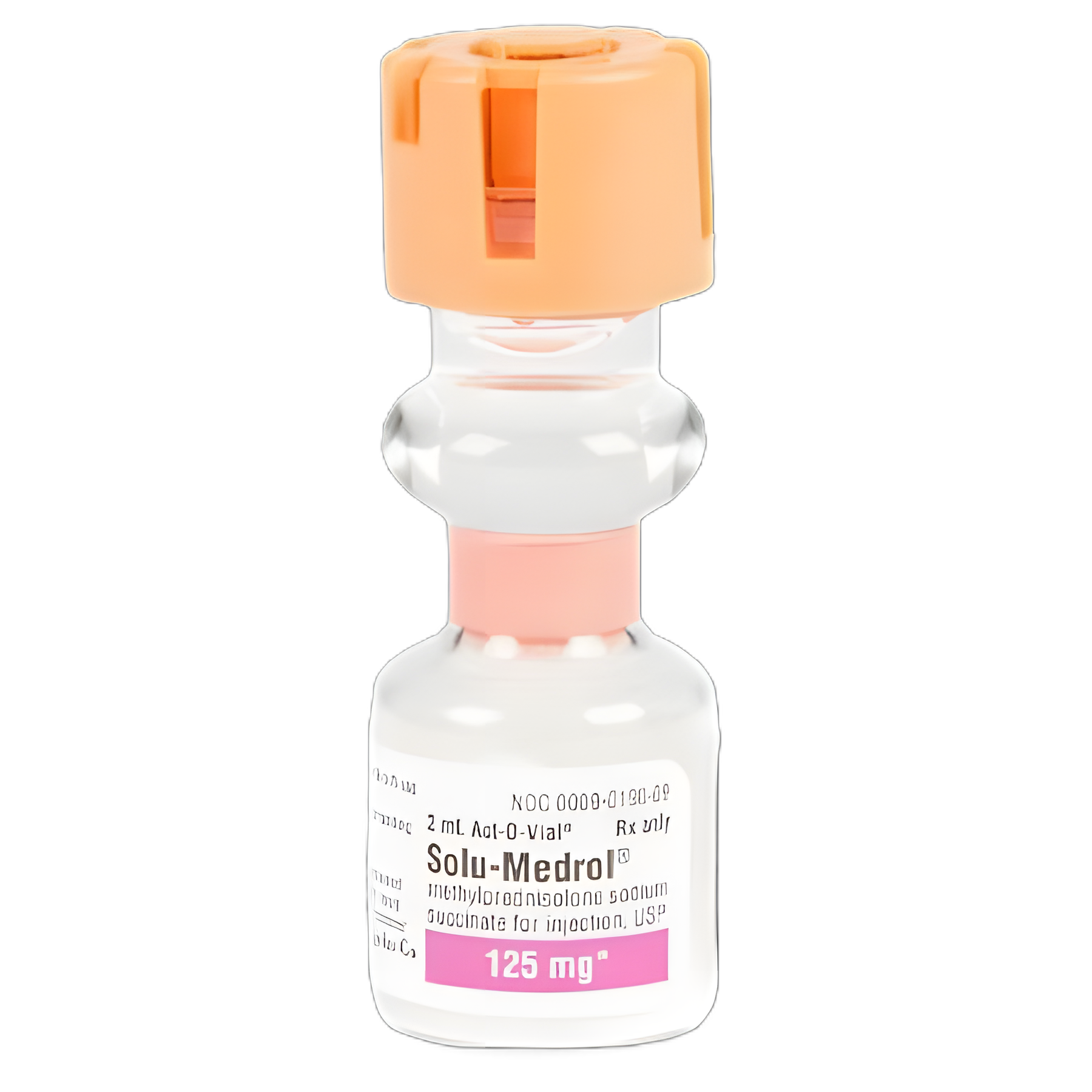 Solu-Medrol Methylprednisolone Sodium Succinate 125 mg / 2 mL Injection Vial - Preservative Free