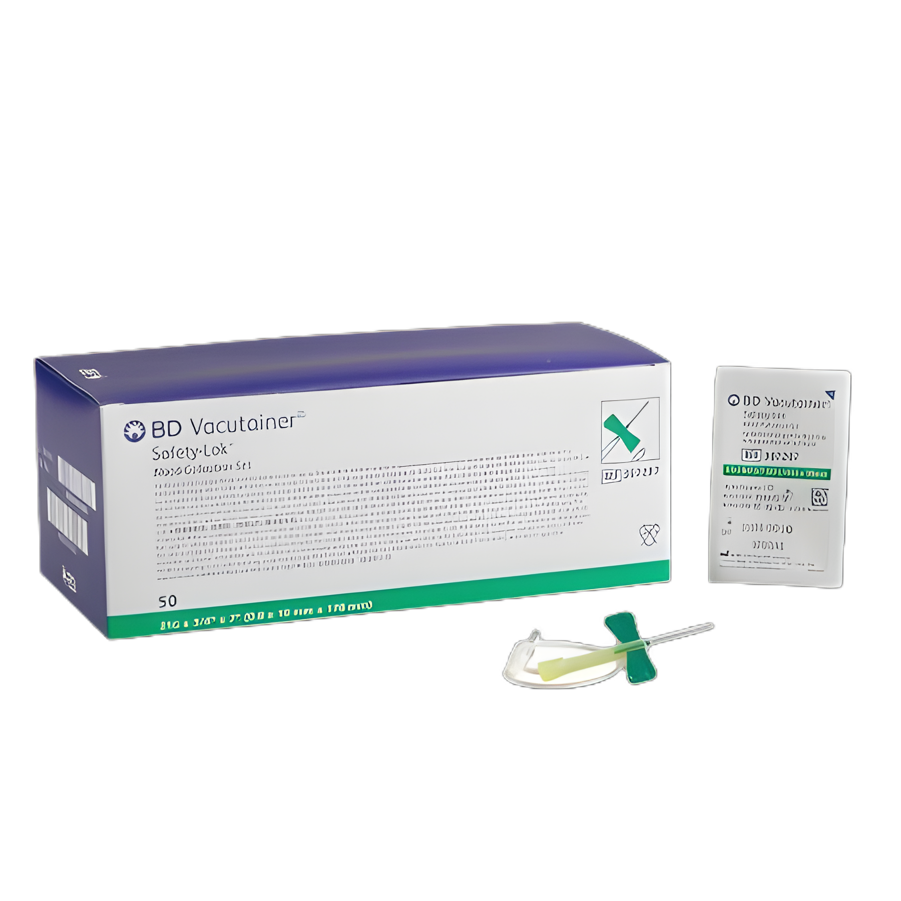 BD Vacutainer® Safety-Lok™ Blood Collection Set 21 Gauge 3/4 Inch Needle Length Safety Needle 7 Inch Tubing Sterile