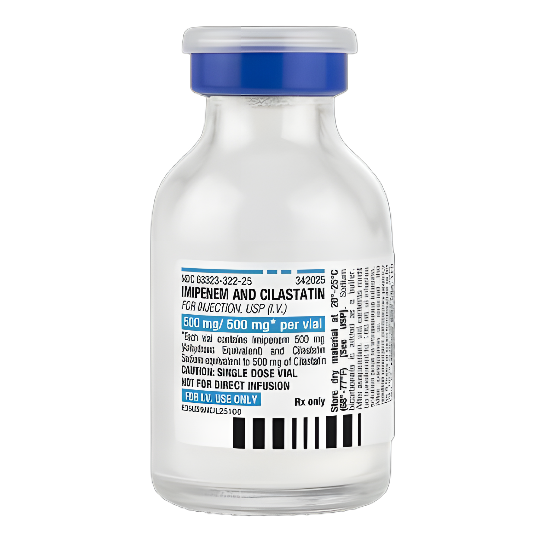 Imipenem / Cilastatin Sodium, Preservative Free 500 mg / 500 mg Injection Single-Dose Vial 20 mL
