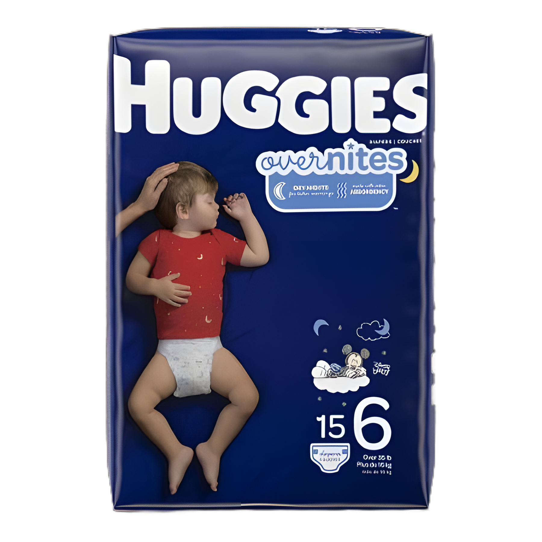 Huggies Overnites Size 6 Unisex Baby Diapers - Disposable, Heavy Absorbency for Overnight Protection