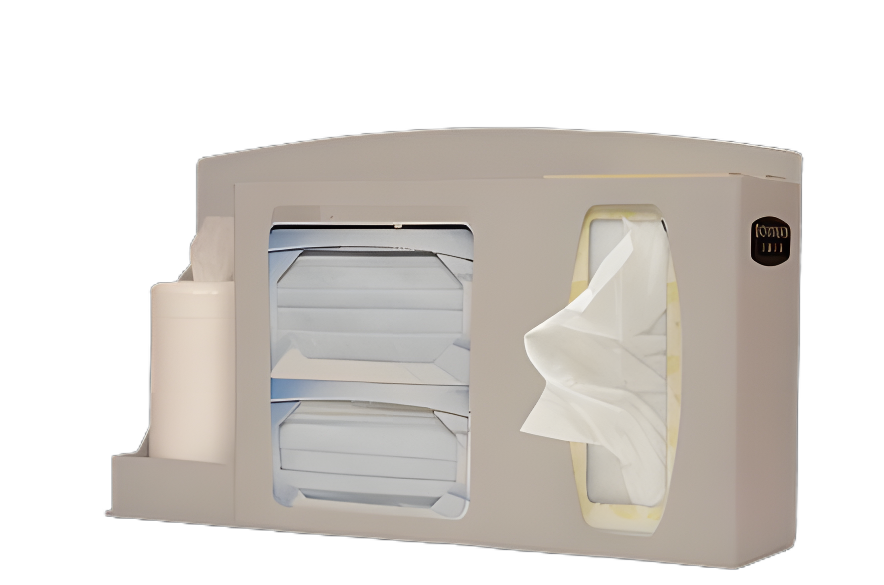 BOWMAN® Hygiene Dispensing Station with Floor Stand - Quartz Beige