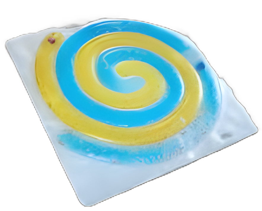 Sensory Gel Pad Blue and Yellow, Spiral Design, 15 X 15 Inch, Gel