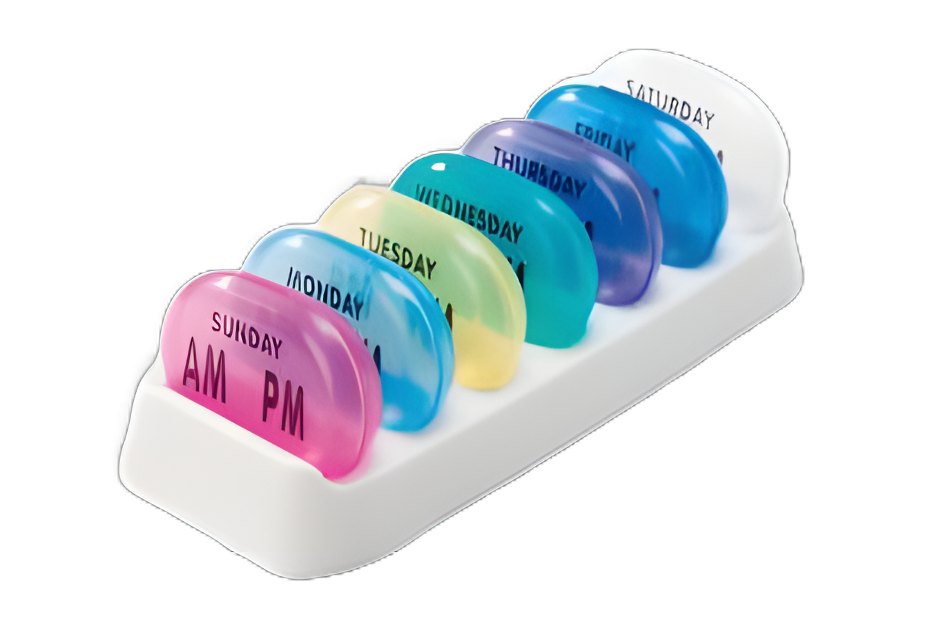 Pill Organizer Apex® Pocket Med Pack with 7-Day Tray Medium 7 Day 1 Dose