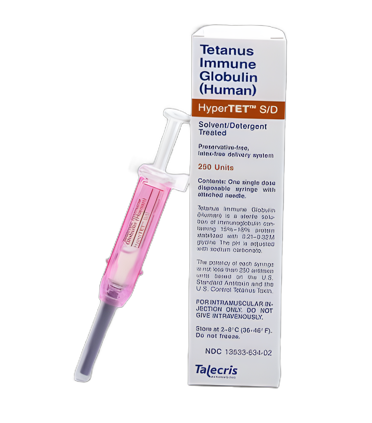 HyperTET™ S/D Tetanus Immune Globulin (Human), Preservative Free 250 IU / mL Injection Prefilled Syringe 1 mL 1 Syringe