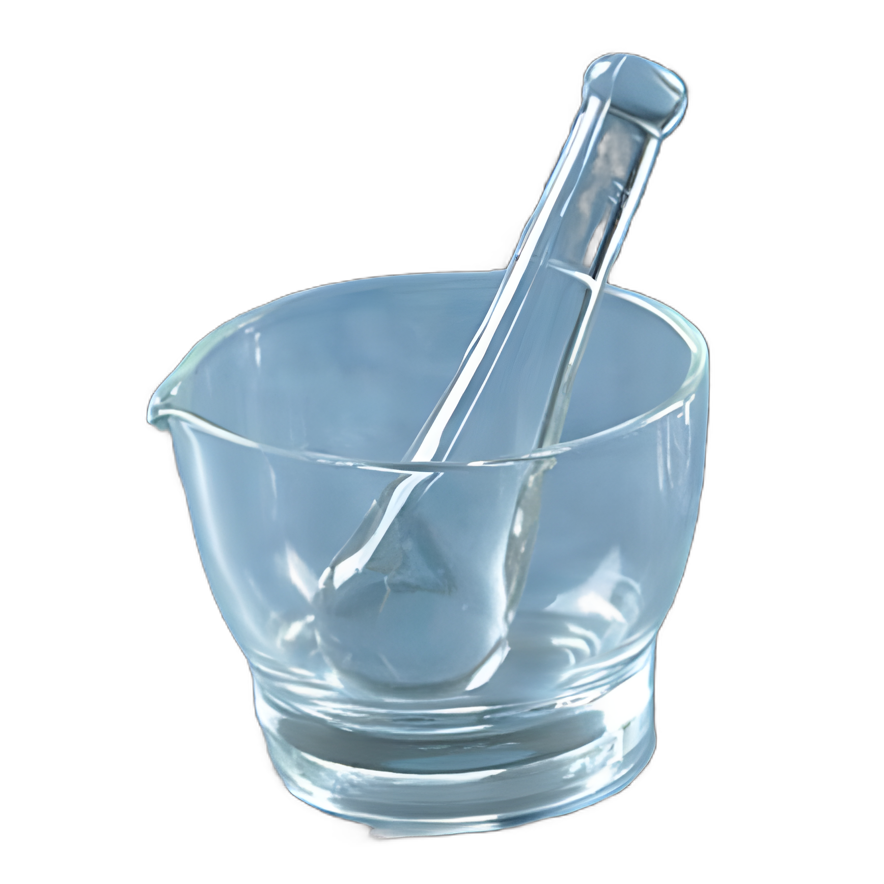 Glass Mortar and Pestle Set for Medication and Recipe Preparation